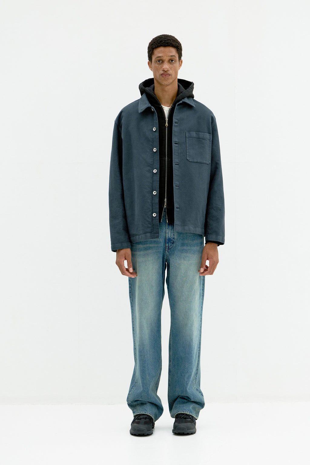 Coor - Garment Dyed Rumberjack Shirt (Charcoal) product image 2 | TRAB K-Fashion Australia