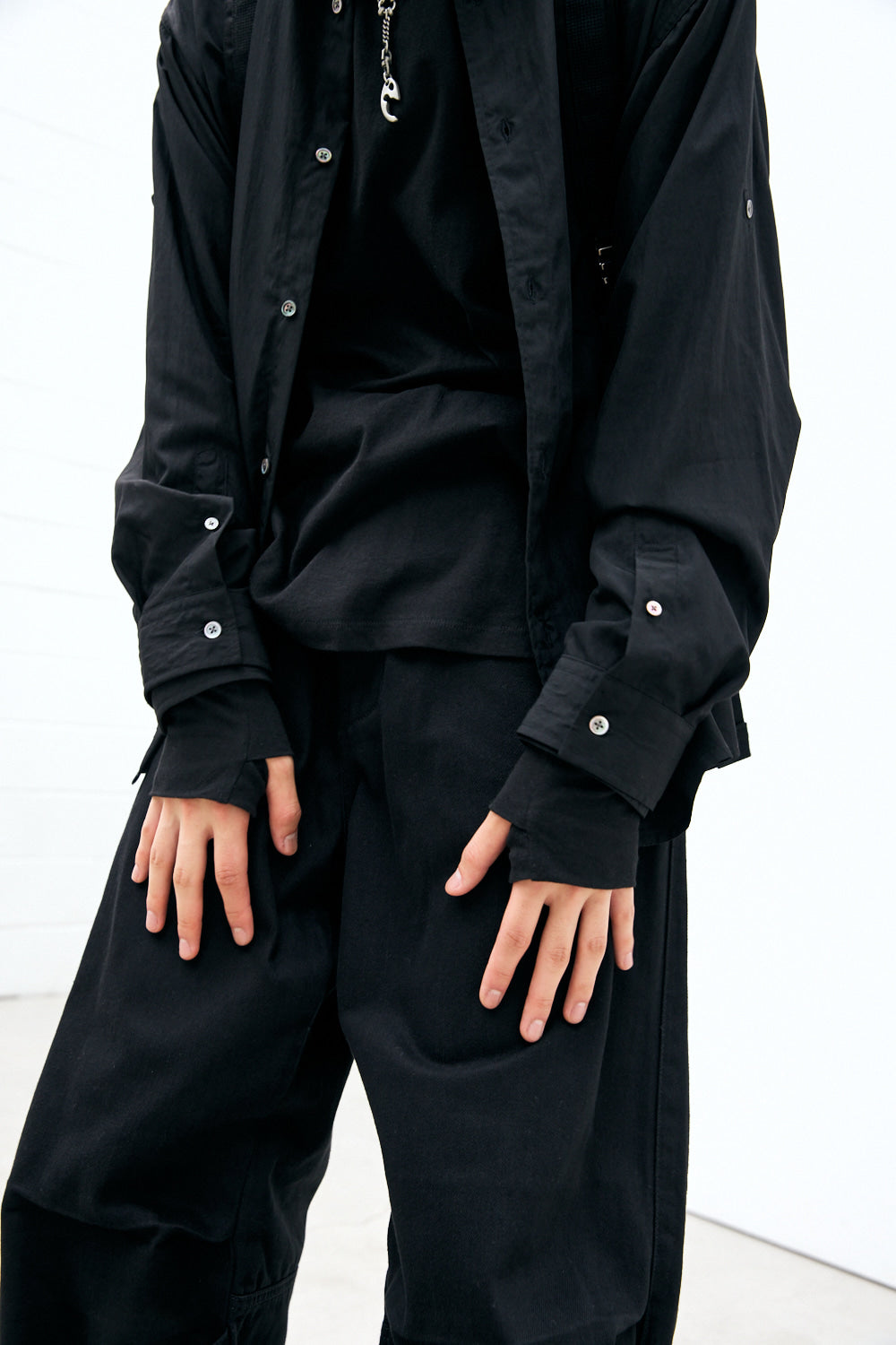 Hatchingroom - Double Sleeve Shirt (Black) product image 12 | TRAB K-Fashion Australia