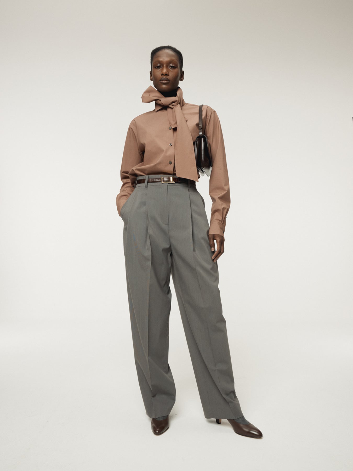 Recto - Two Tuck Suit Pants (Midnight Grey) product image 3 | TRAB K-Fashion Australia