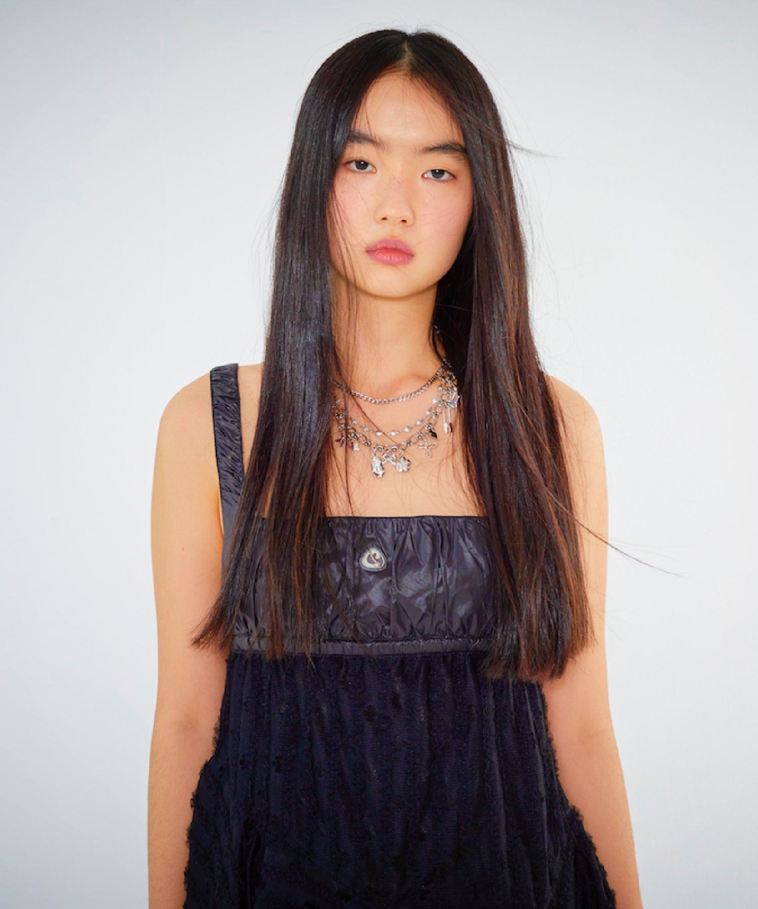 Coyseio - Square Neck Lace Dress (Black) product image 1 | TRAB K-Fashion Australia