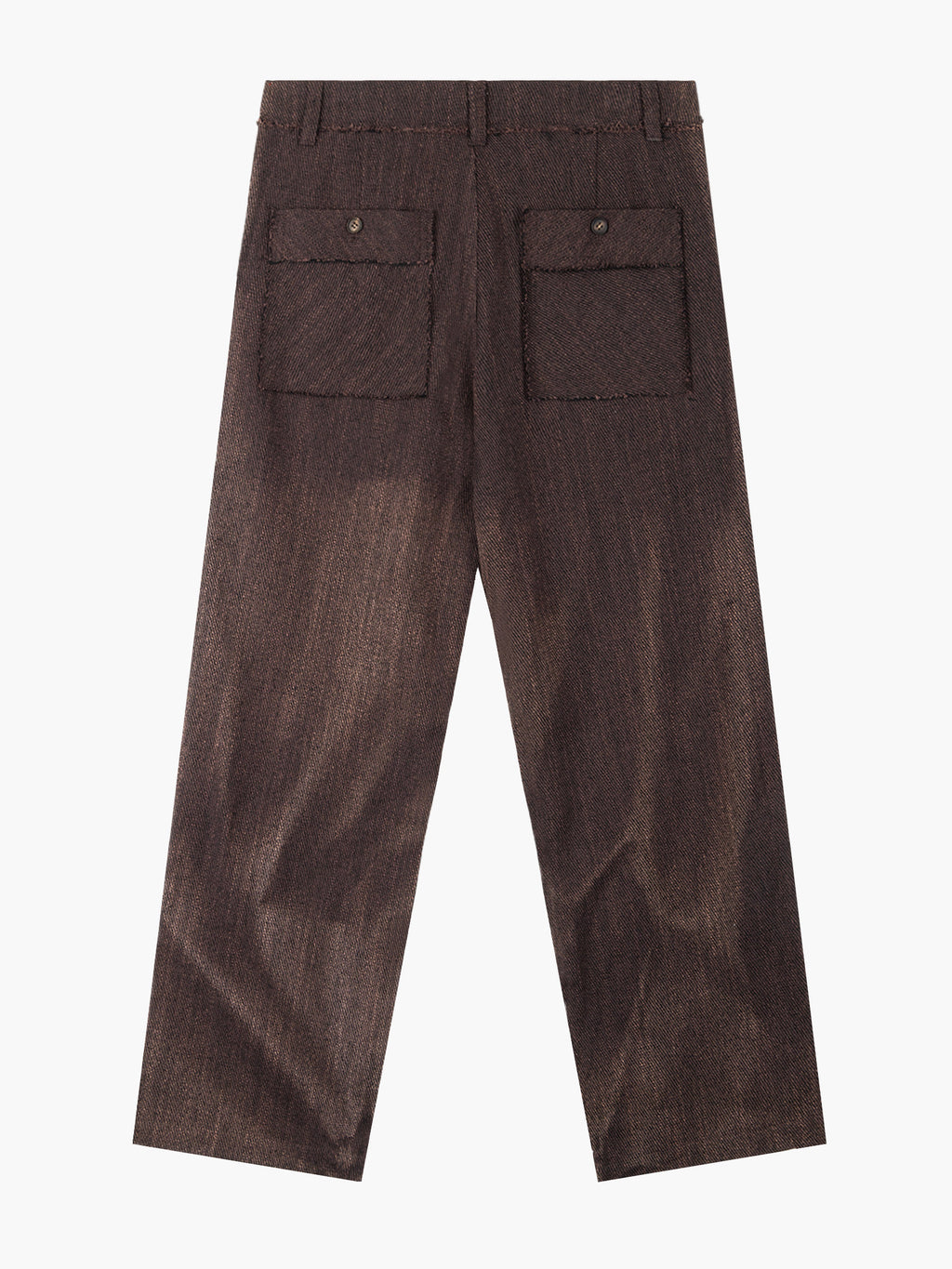 Jiyong Kim - Sun-Bleached Raw-Edge Straight Trousers (Brown) product image 9 | TRAB K-Fashion Australia