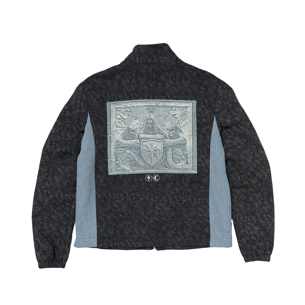 Thug Club - Devil Peace Patch Knit Jacket (Navy) product image 2 | TRAB K-Fashion Australia