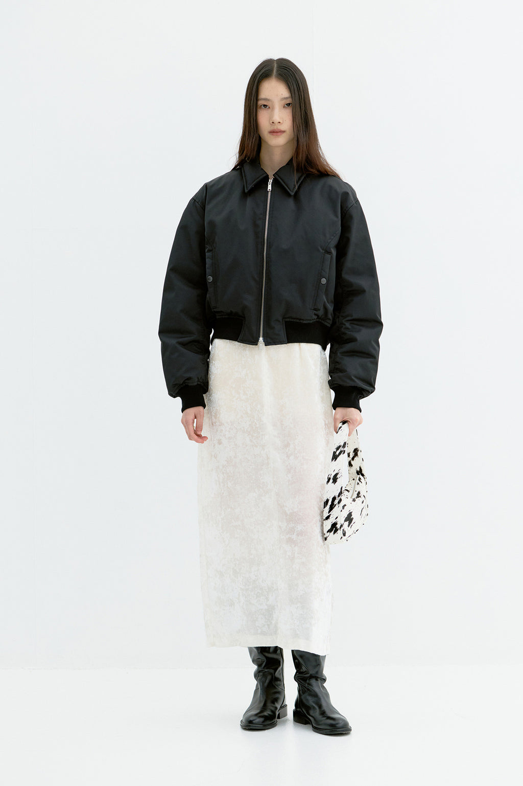 Coor - Collar Neck Down Bomber (Black) product image 2 | TRAB K-Fashion Australia