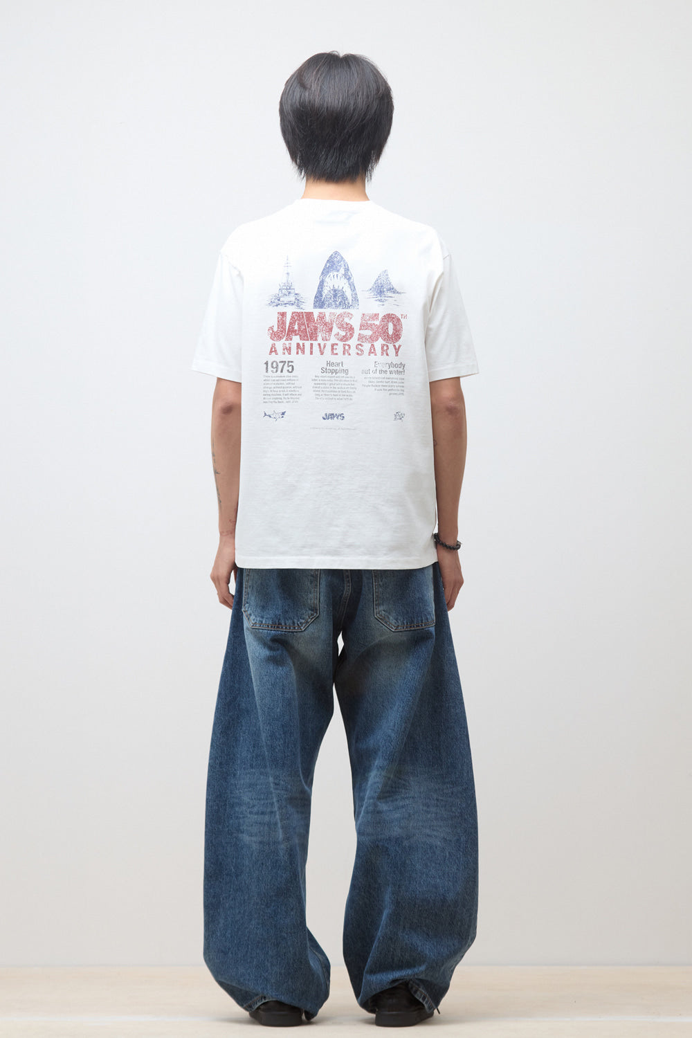 Hatchingroom - Jaws 50th Tee (White) product image 6 | TRAB K-Fashion Australia