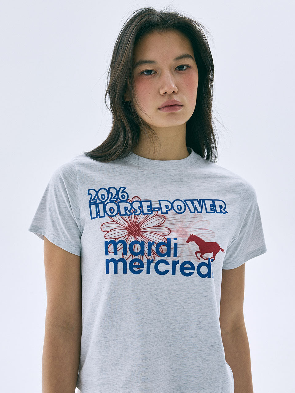 Mardi Mercredi - Slim Tshirt 2026 Horse-Power (Heather) product image 1 | TRAB K-Fashion Australia