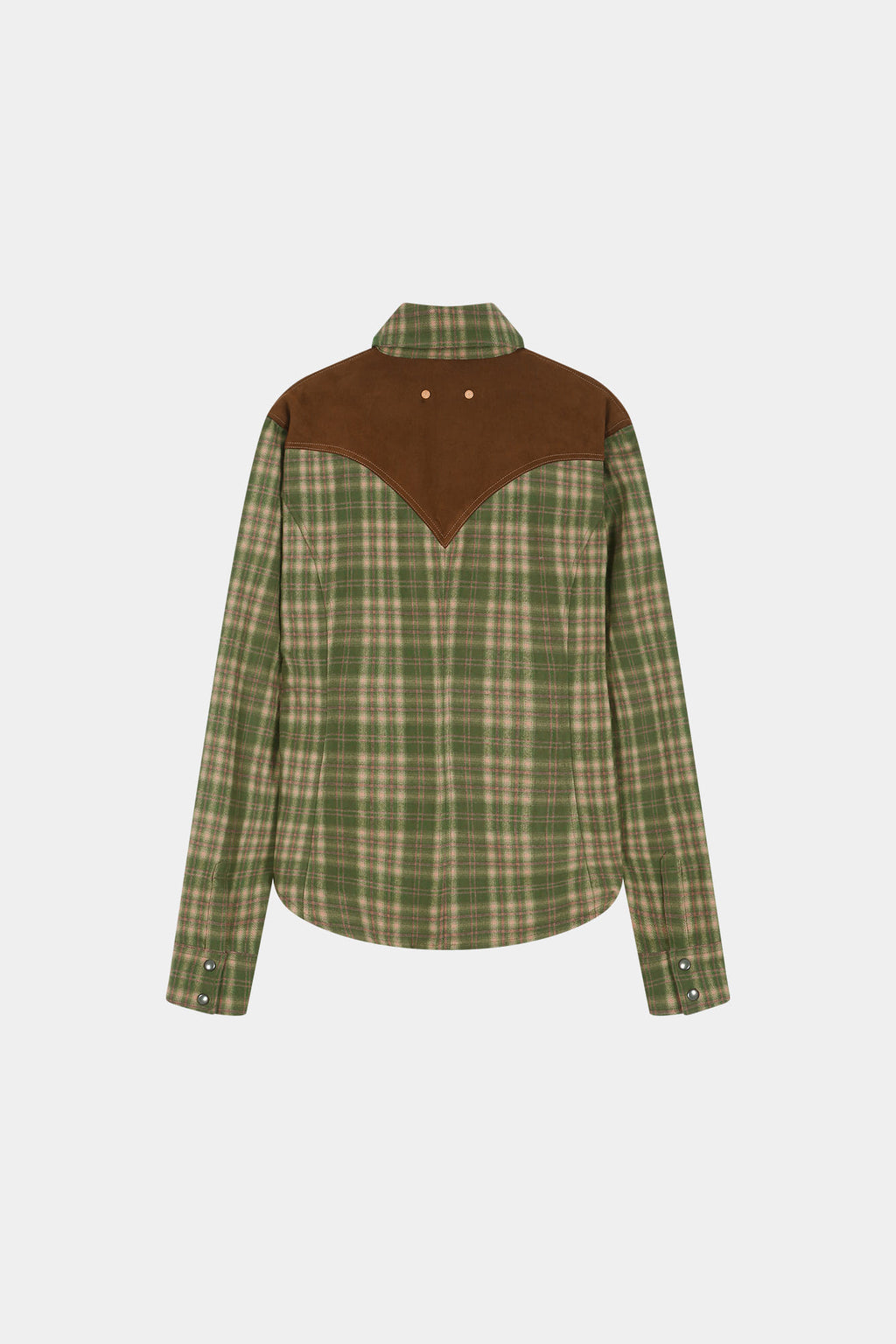 Andersson Bell - Checkered Western Patched Shirt (green) (Green) product image 9 | TRAB K-Fashion Australia