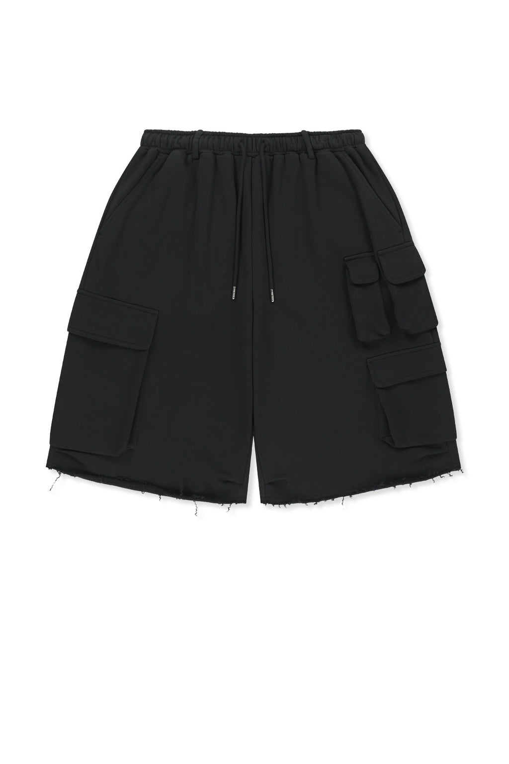Matin Kim - Terry Utility Pocket Bermuda Pants (Black) product image 1 | TRAB K-Fashion Australia