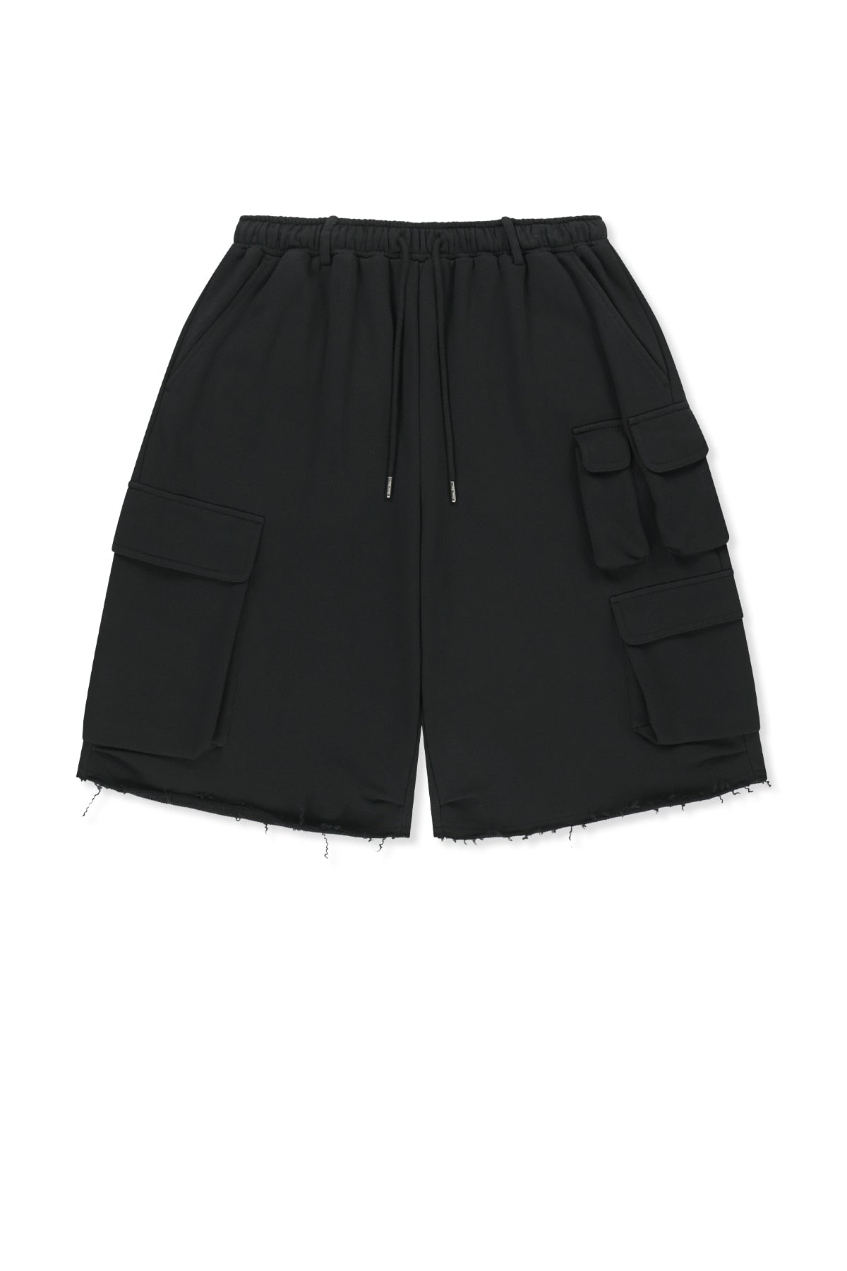 Matin Kim - Terry Utility Pocket Bermuda Pants (Black) product image 1 | TRAB K-Fashion Australia