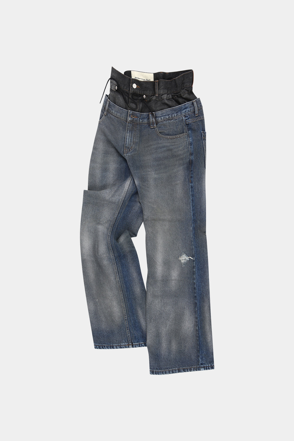 Andersson Bell - Dusty Spray Double Waist Jeans (Blue Black) product image 10 | TRAB K-Fashion Australia