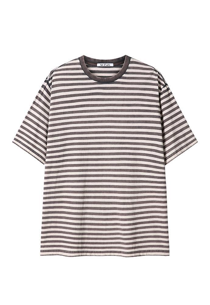Art if acts - French Stripe S/S Tee (Faded Charcoal) product image 7 | TRAB K-Fashion Australia
