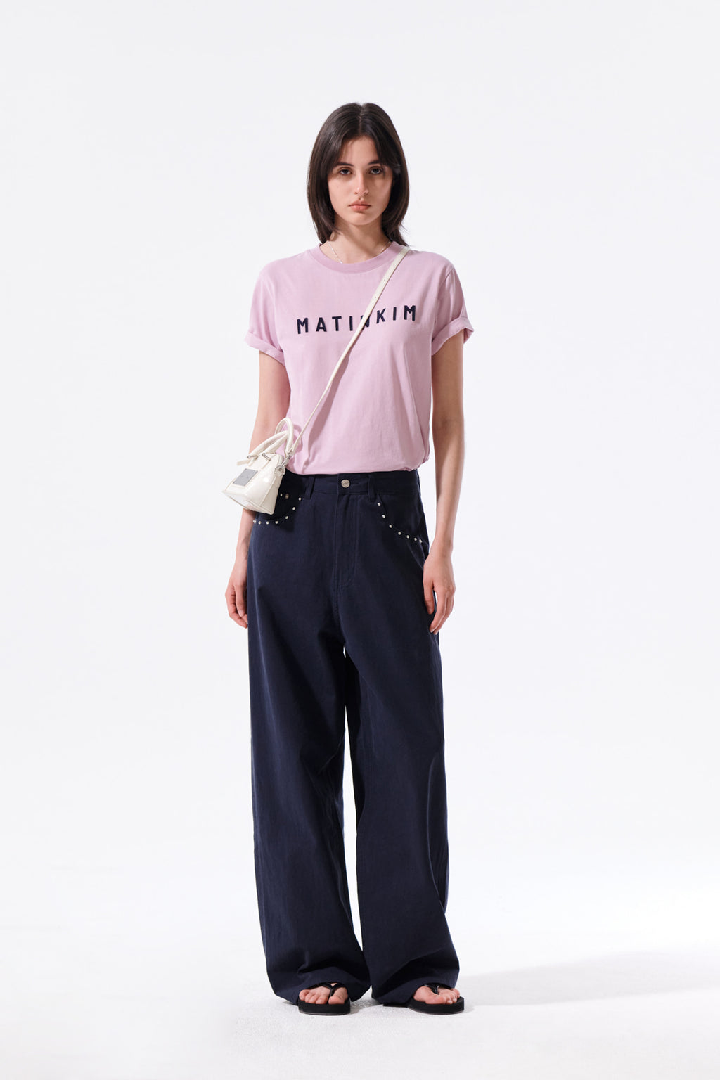 Matin Kim - Stud Point Color Denim Pants (Navy) product image 9 | TRAB K-Fashion Australia