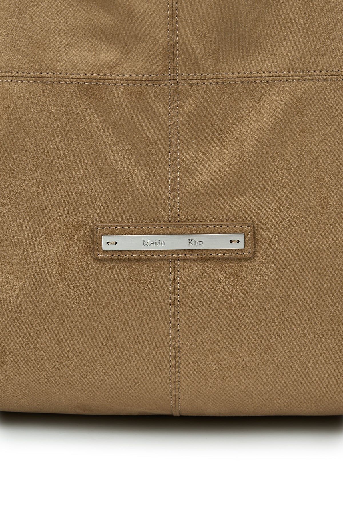 Matin Kim - Side String Suede Big Shoulder Bag (Beige) product image 3 | TRAB K-Fashion Australia