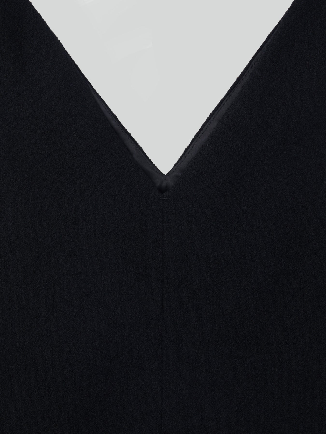 Recto - Wool Tweed V-Neck Top (Black) product image 3 | TRAB K-Fashion Australia