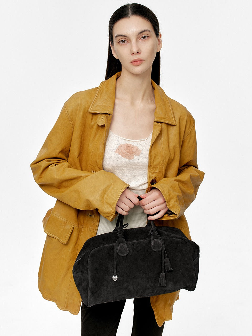 Marge Sherwood - Soft Bowling Large (Black Suede) product image 2 | TRAB K-Fashion Australia