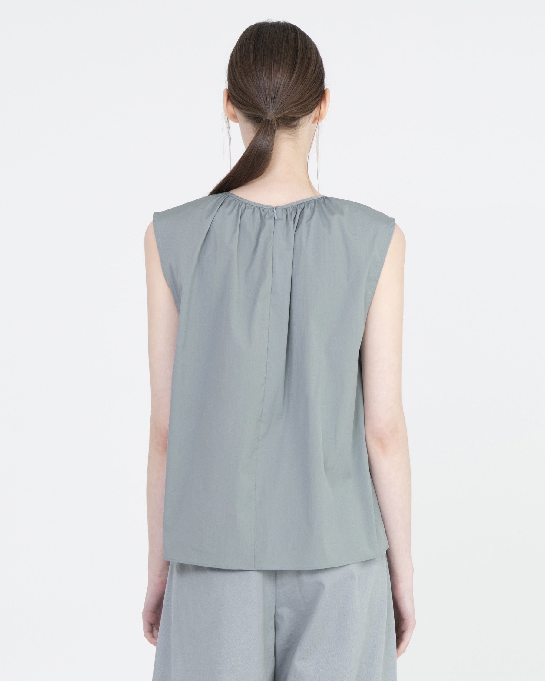 Brownyard - Shirring Sleeveless (Blue Grey) product image 2 | TRAB K-Fashion Australia