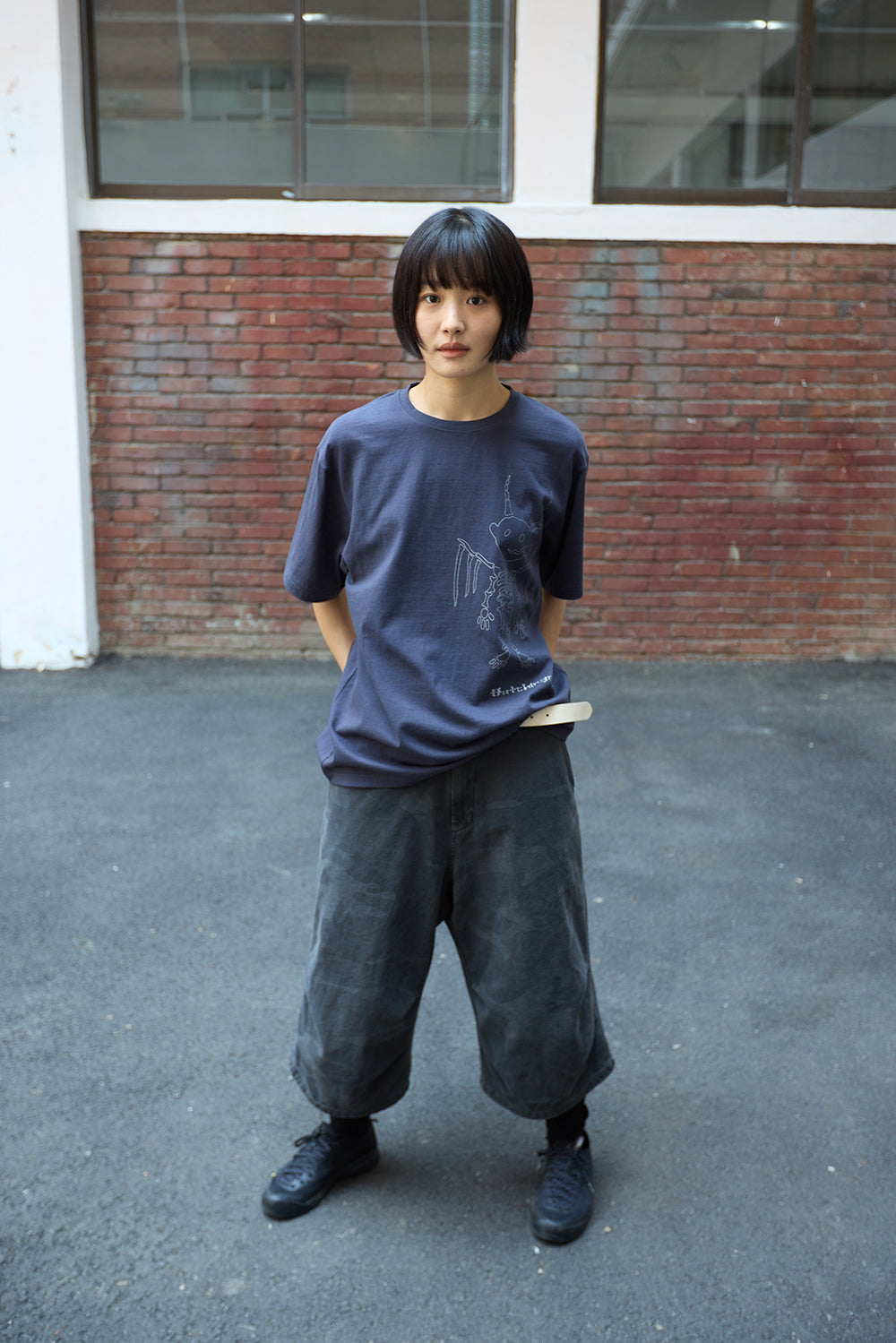 Hatchingroom - Bone Devil Tee Blue (Charcoal) product image 10 | TRAB K-Fashion Australia