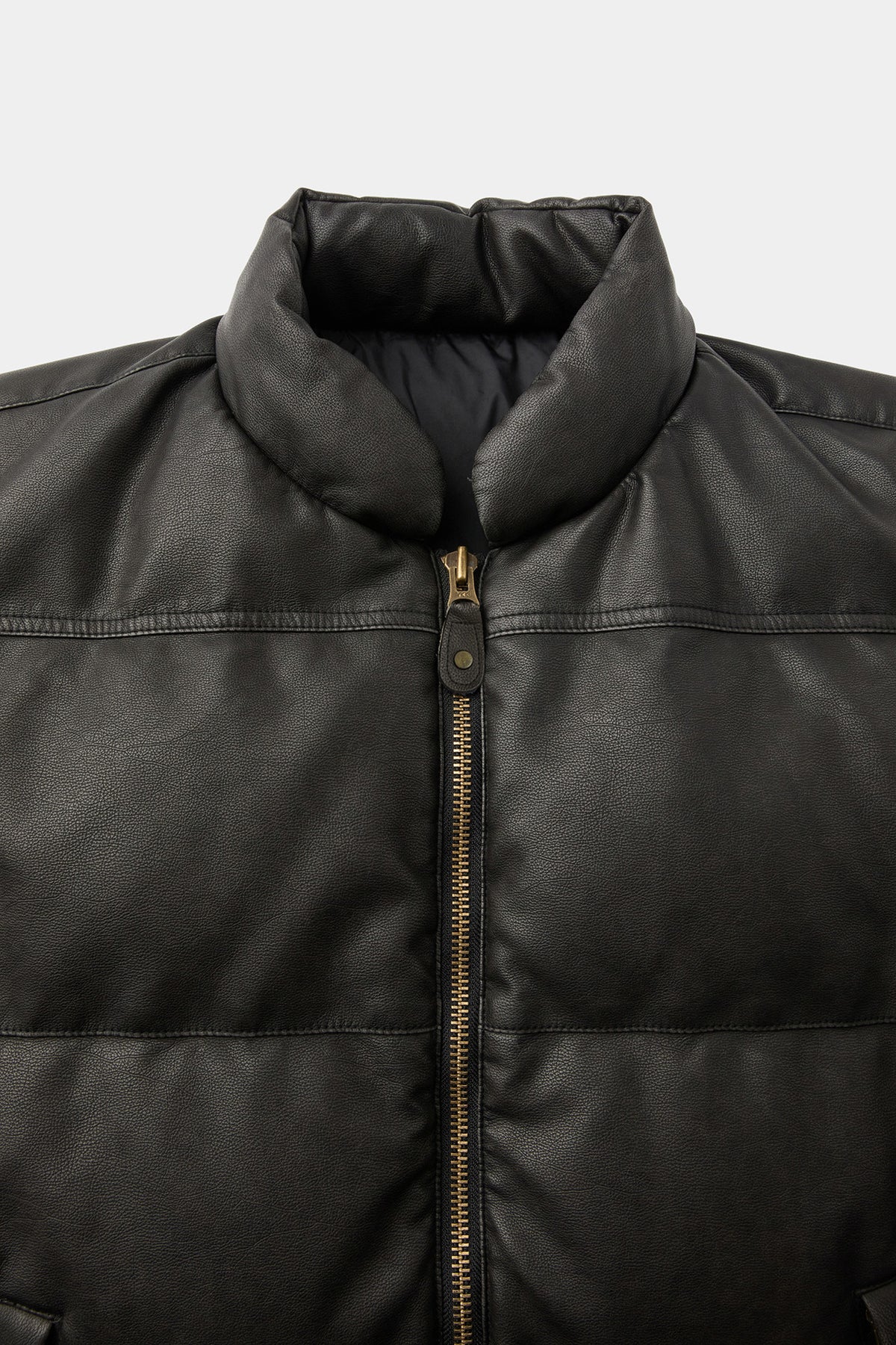 Coor - Fake Leather Wash Crop Down Puffer (Black) product image 5 | TRAB K-Fashion Australia