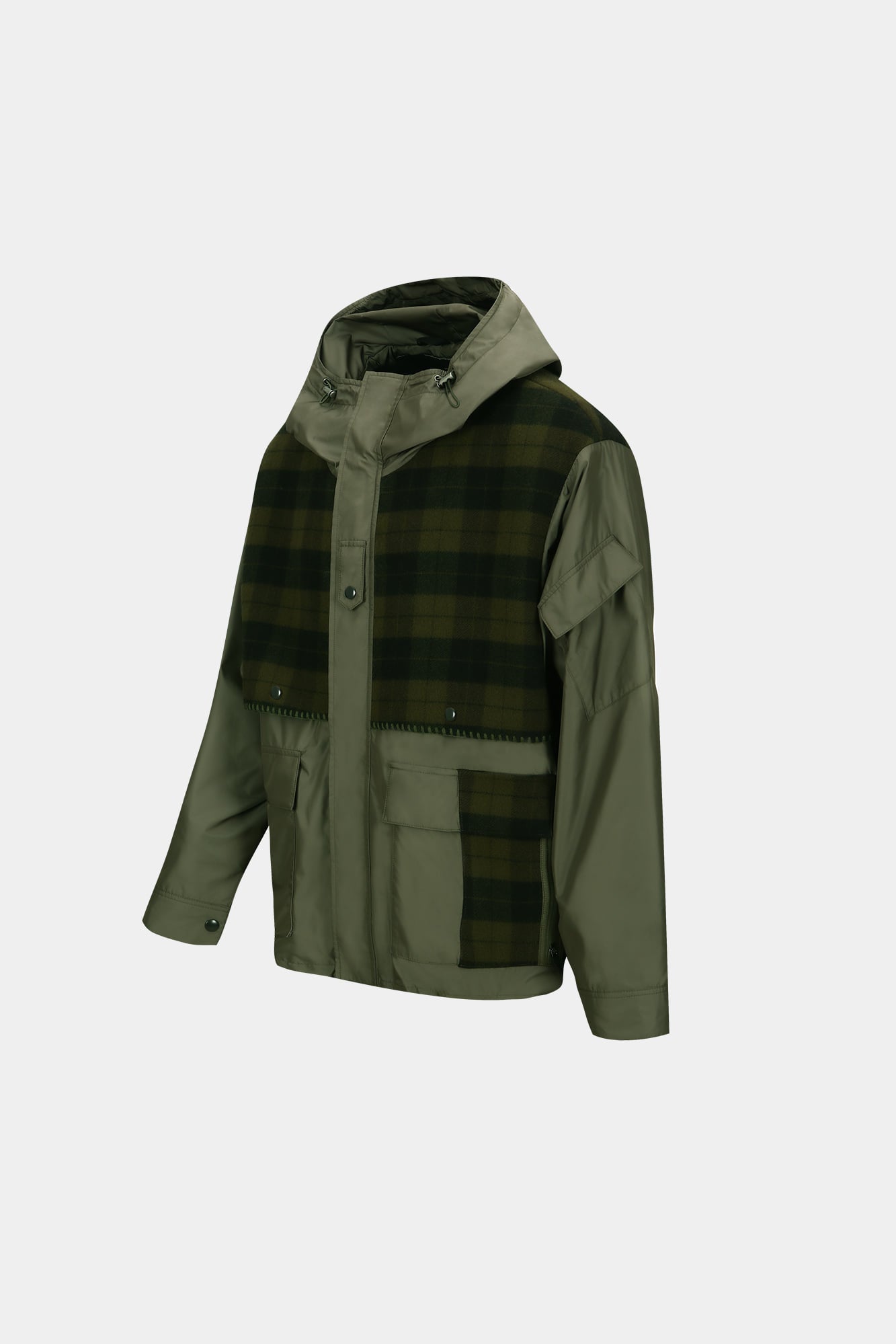 Andersson Bell - Unisex Check Layered Jumper (Khaki) product image 13 | TRAB K-Fashion Australia