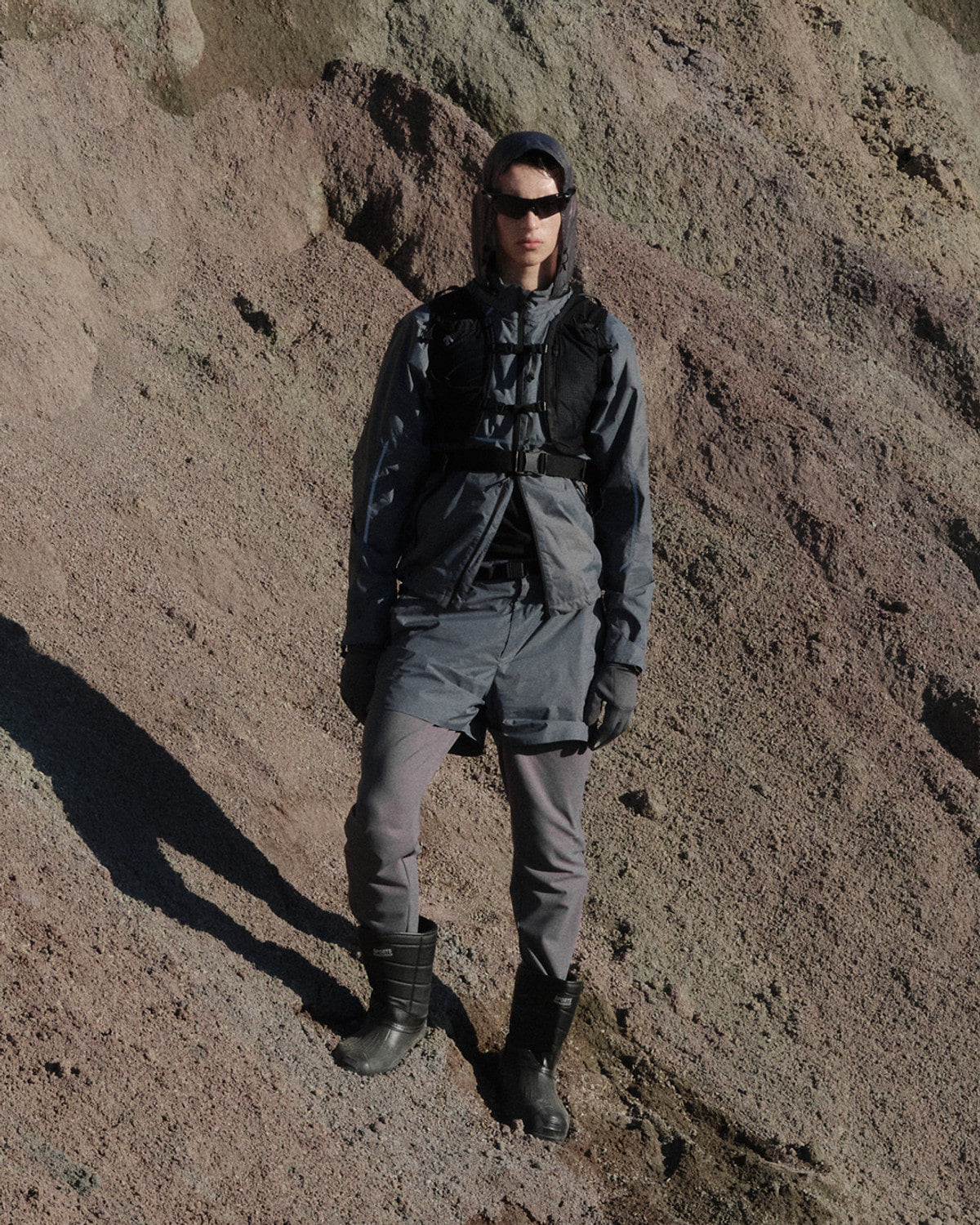 Eastlogue - Curved Utility Pants (Gunmetal) product image 3 | TRAB K-Fashion Australia