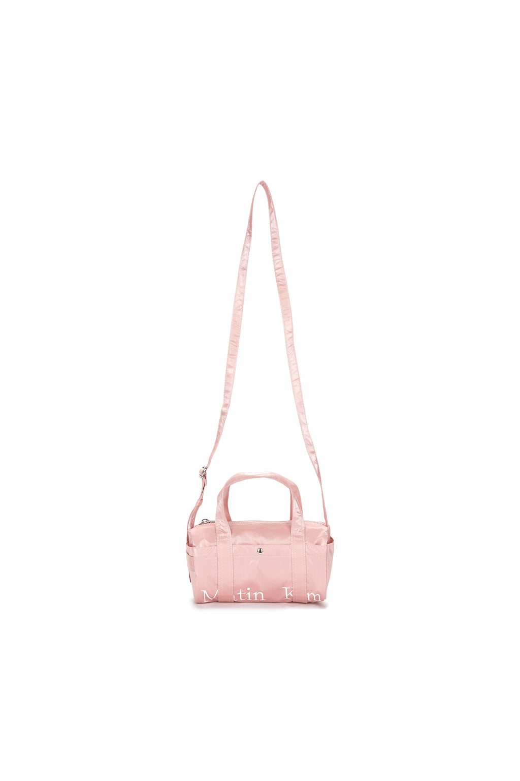 Matin Kim - Glossy Logo Sporty Mini Duffel Bag (Silver) product image 6 | TRAB K-Fashion Australia