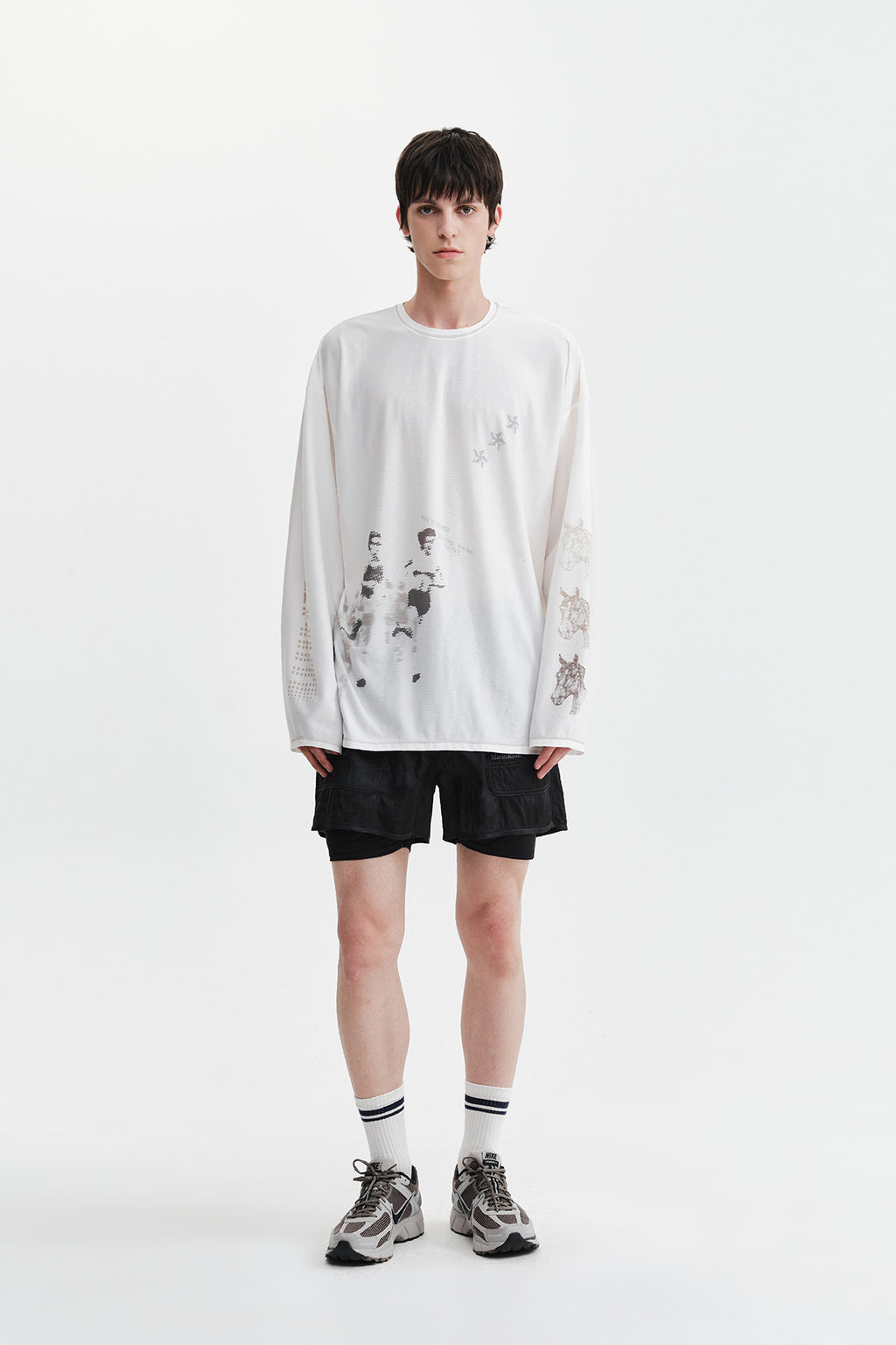 Matin Kim - Matin Pace Graffiti Covered Top (Ivory) product image 10 | TRAB K-Fashion Australia