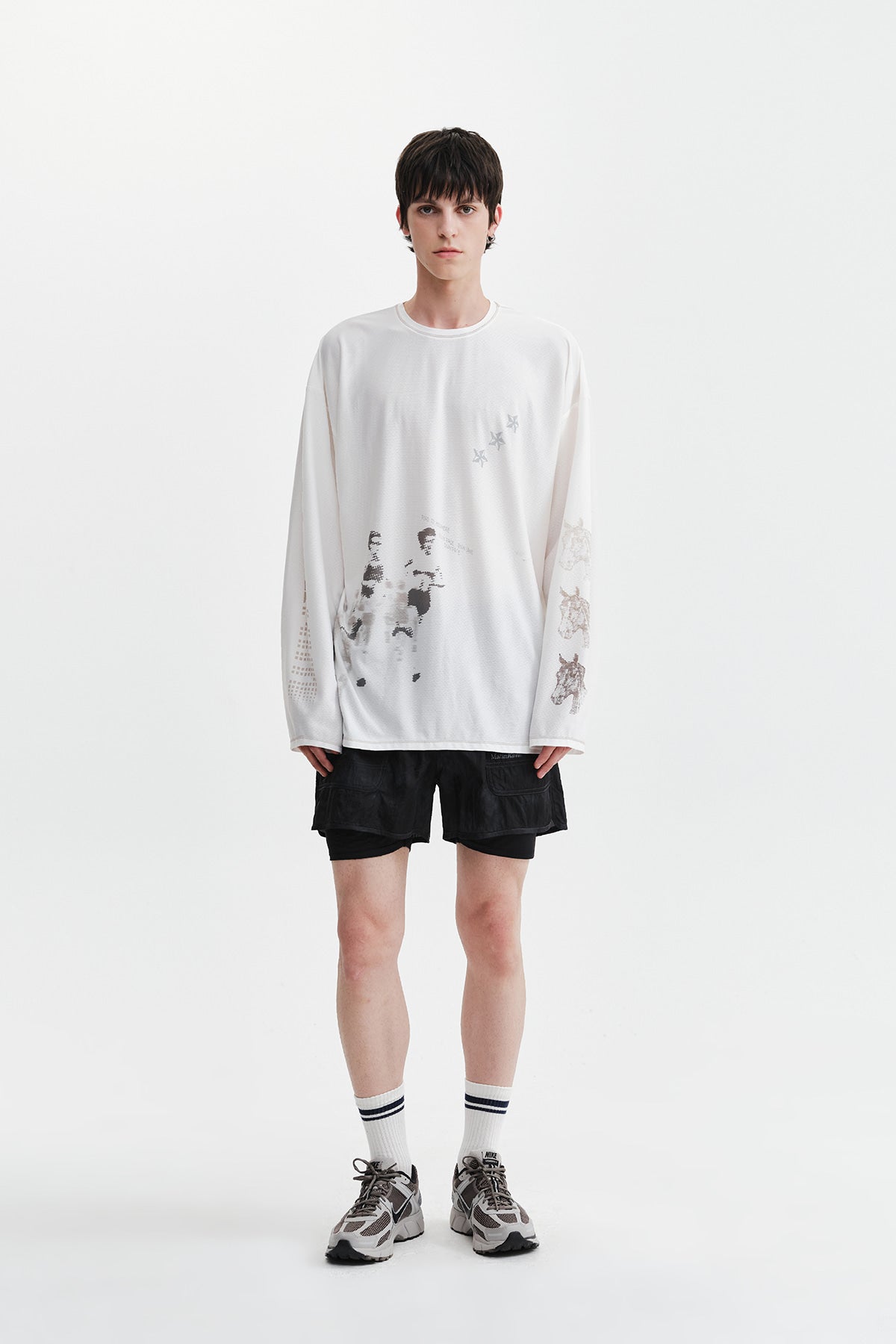 Matin Kim - Matin Pace Graffiti Covered Top (Ivory) product image 10 | TRAB K-Fashion Australia