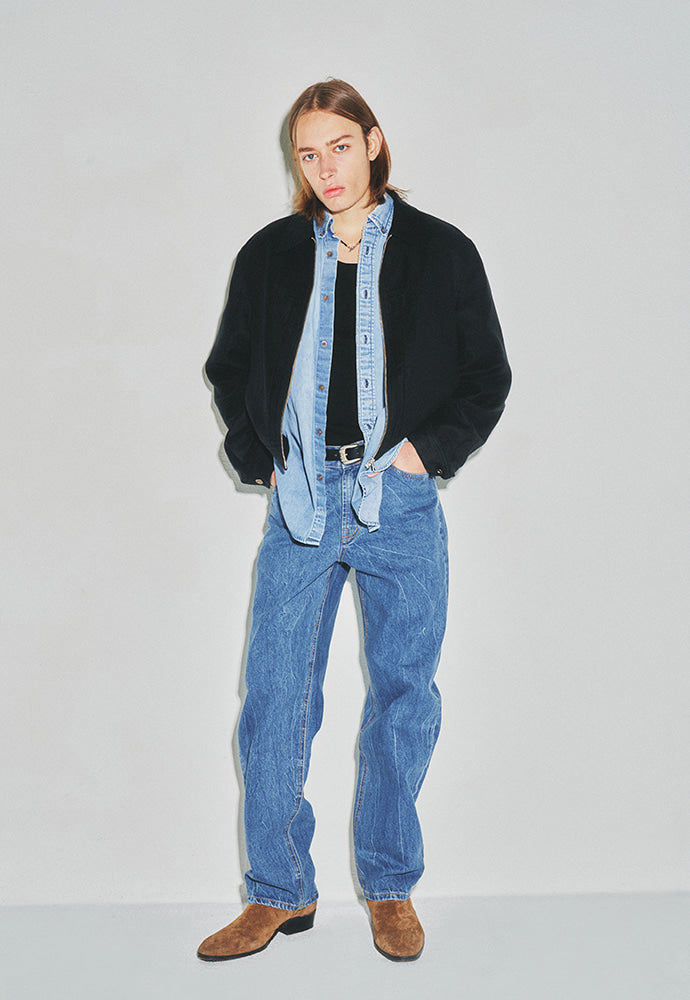 Tonywack - Milled Linen Rayon Type1 Zip Jacket (Black) product image 5 | TRAB K-Fashion Australia