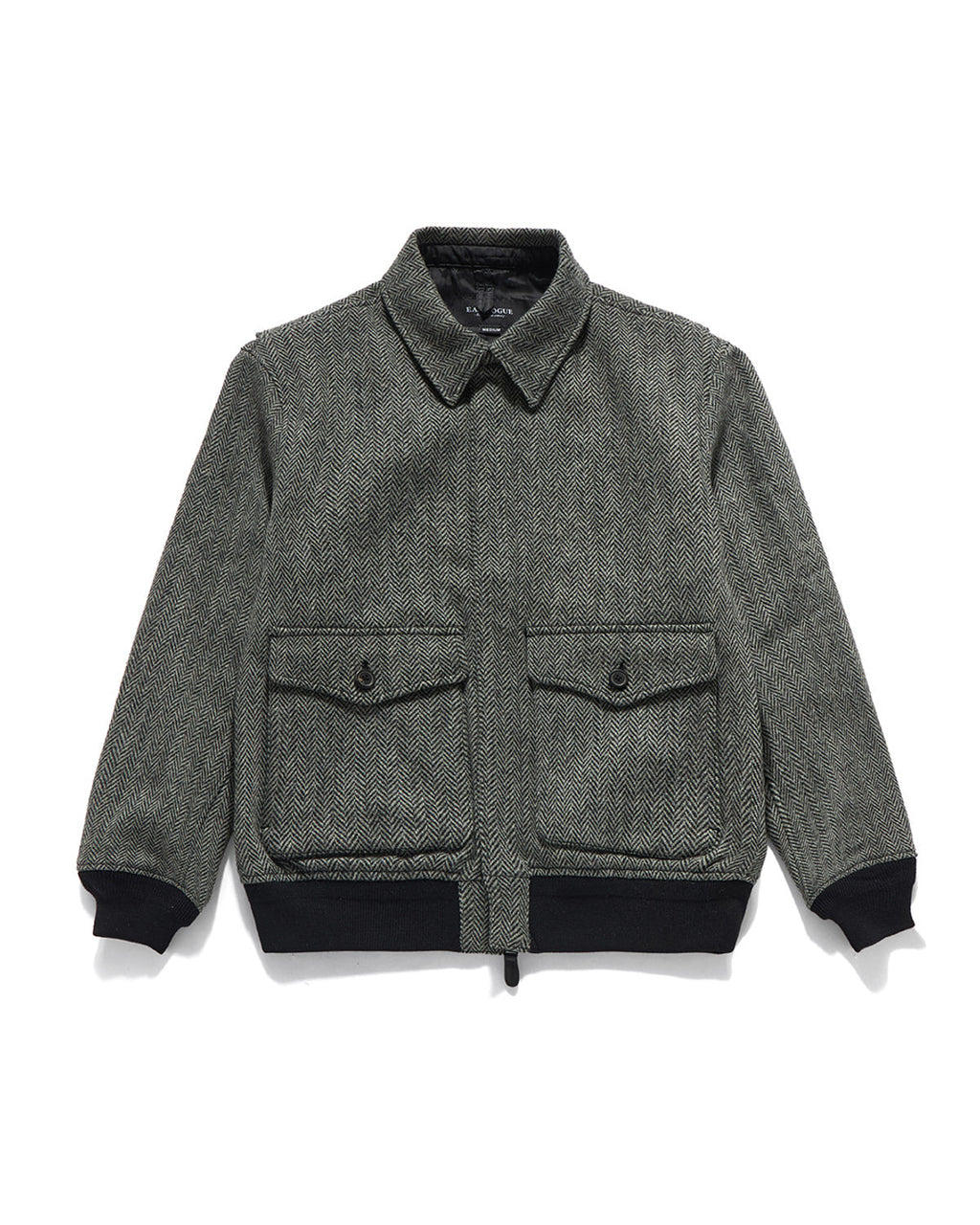 Eastlogue - A-2 Flight Jumper (Black Wool Herringbone) product image 5 | TRAB K-Fashion Australia