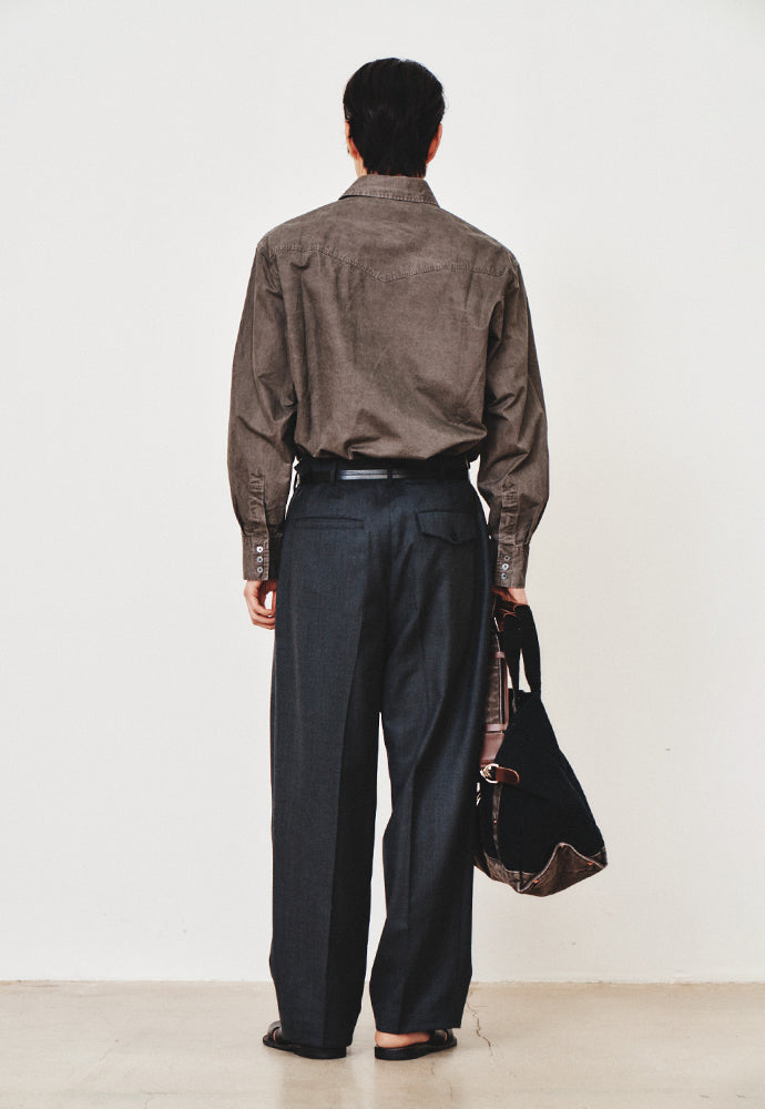 Art if acts - Washed Western Shirt (Moss Grey) product image 3 | TRAB K-Fashion Australia