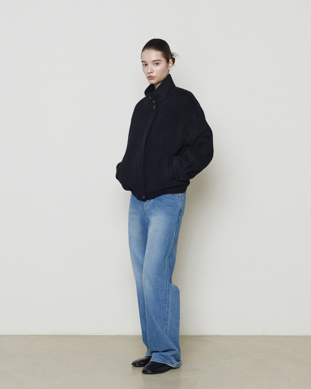 Brownyard - Low Rise Wide Denim (Blue) product image 1 | TRAB K-Fashion Australia