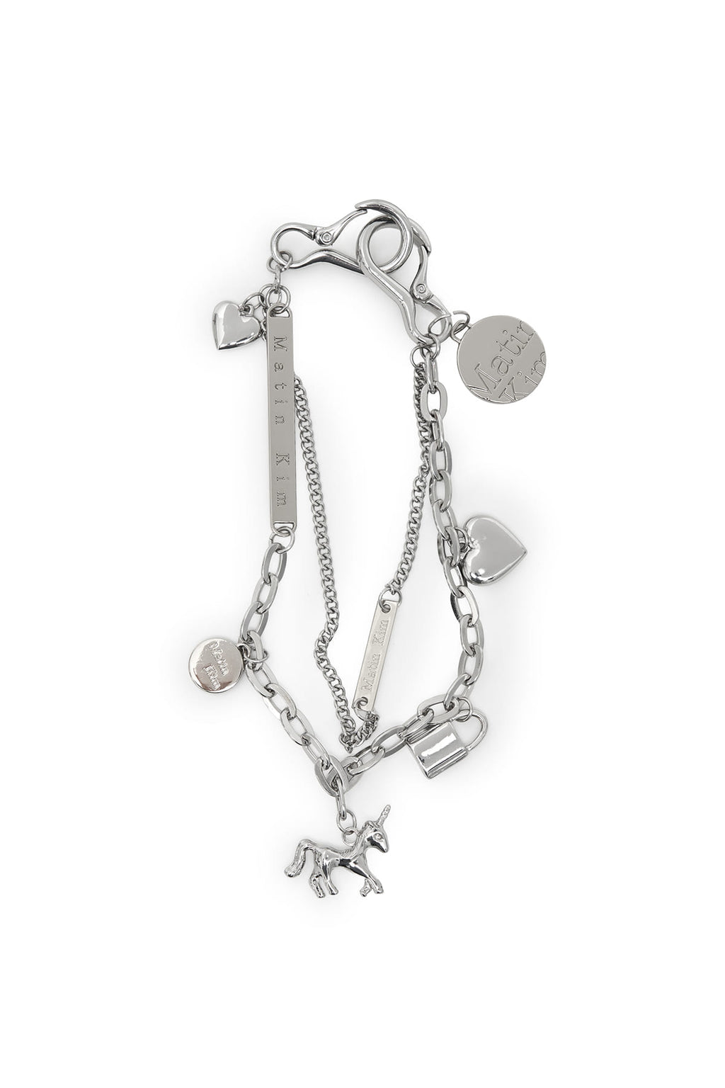 Matin Kim - Matin Double Metal Chain Strap (Silver) product image 1 | TRAB K-Fashion Australia