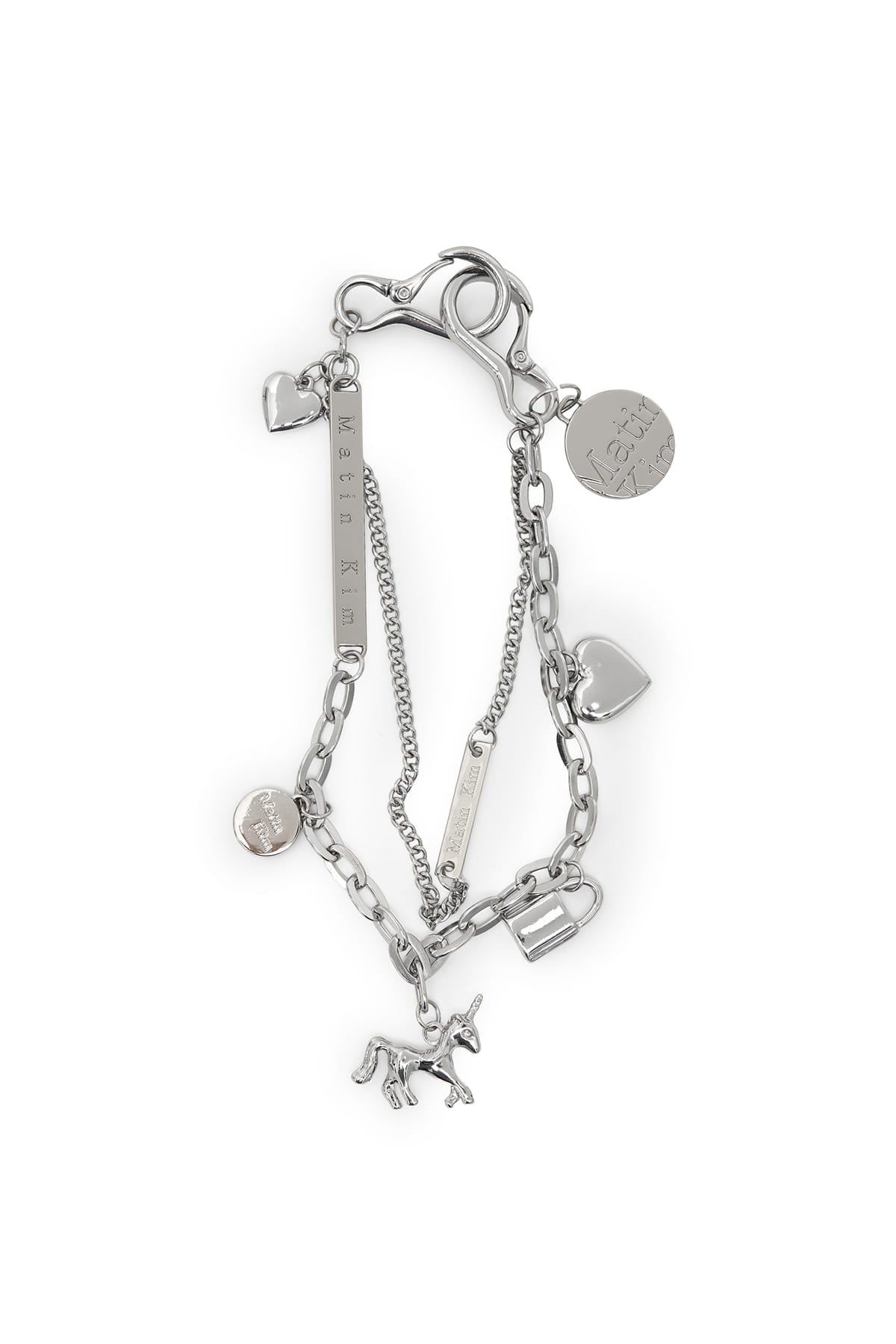 Matin Kim - Matin Double Metal Chain Strap (Silver) product image 1 | TRAB K-Fashion Australia