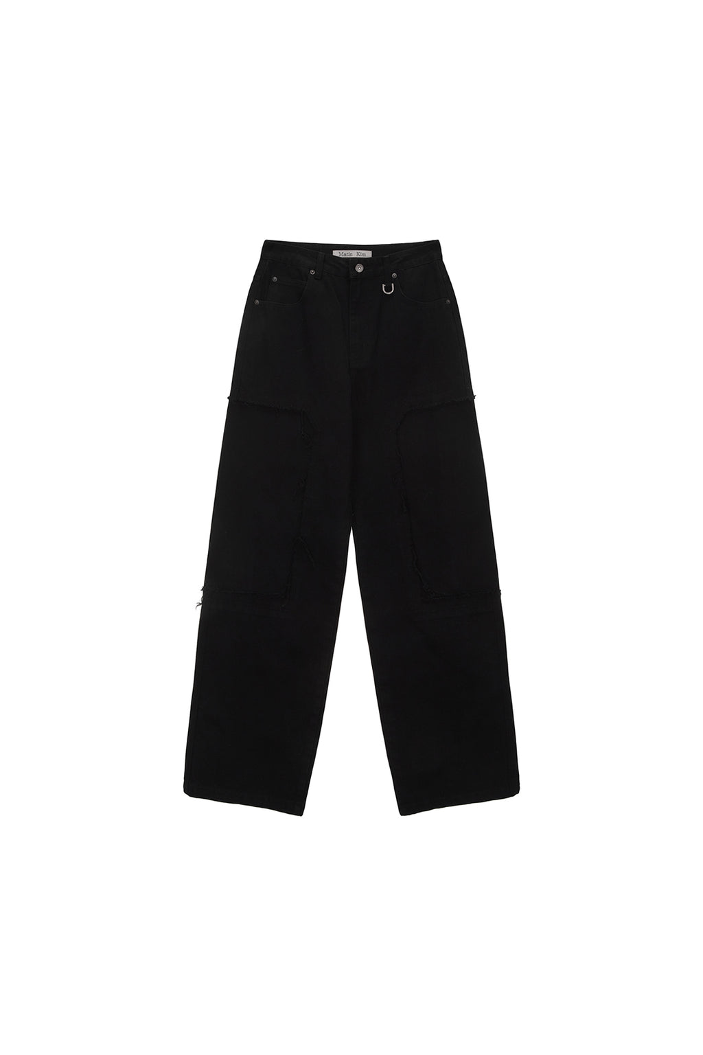 Matin Kim - Double Knee Cotton Denim Pants (Black) product image 1 | TRAB K-Fashion Australia