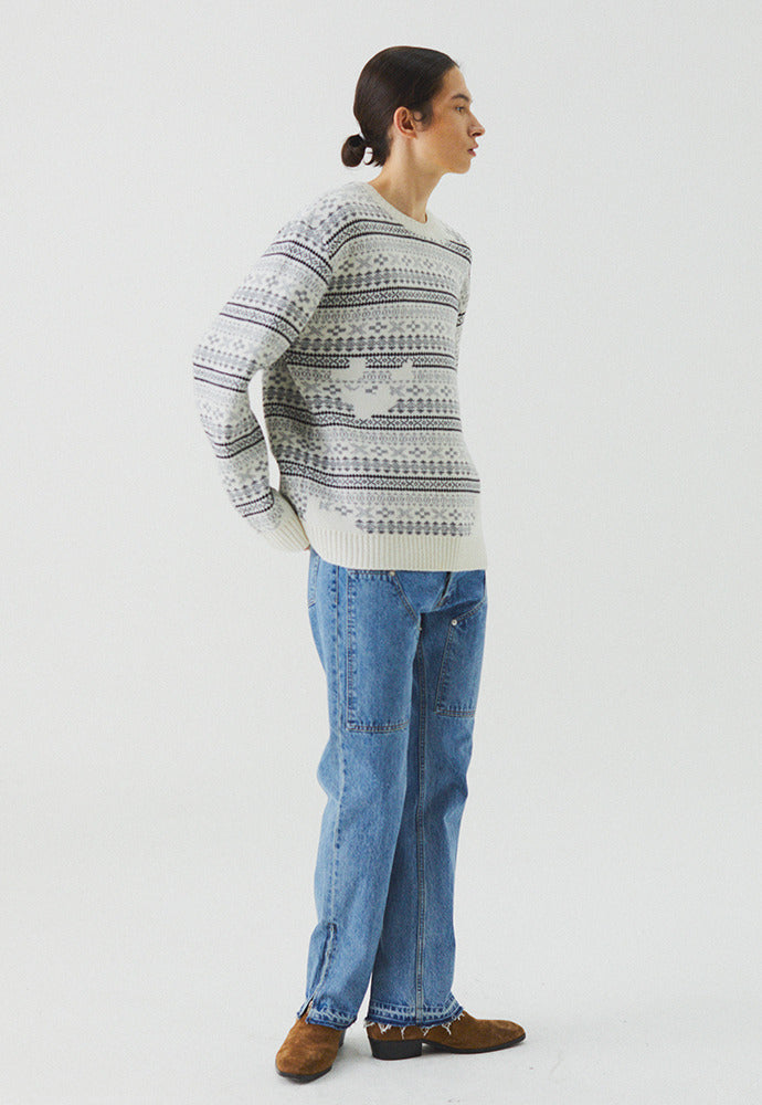 Tonywack - Flow Fair-Isle Sweater (Ecru) product image 6 | TRAB K-Fashion Australia