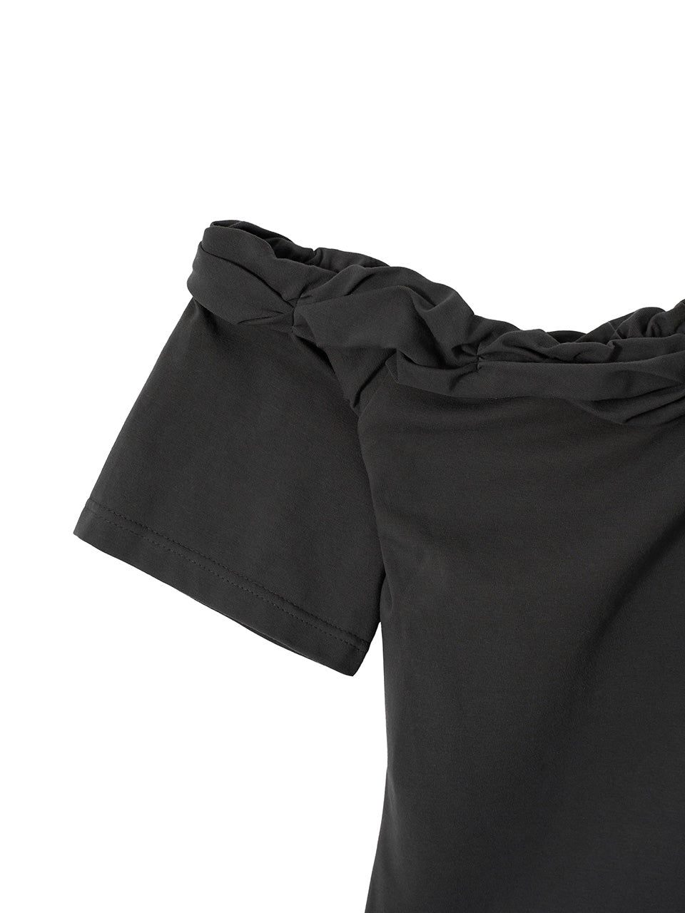 Kijun - Twist One-Shoulder Top (Charcoal) product image 10 | TRAB K-Fashion Australia