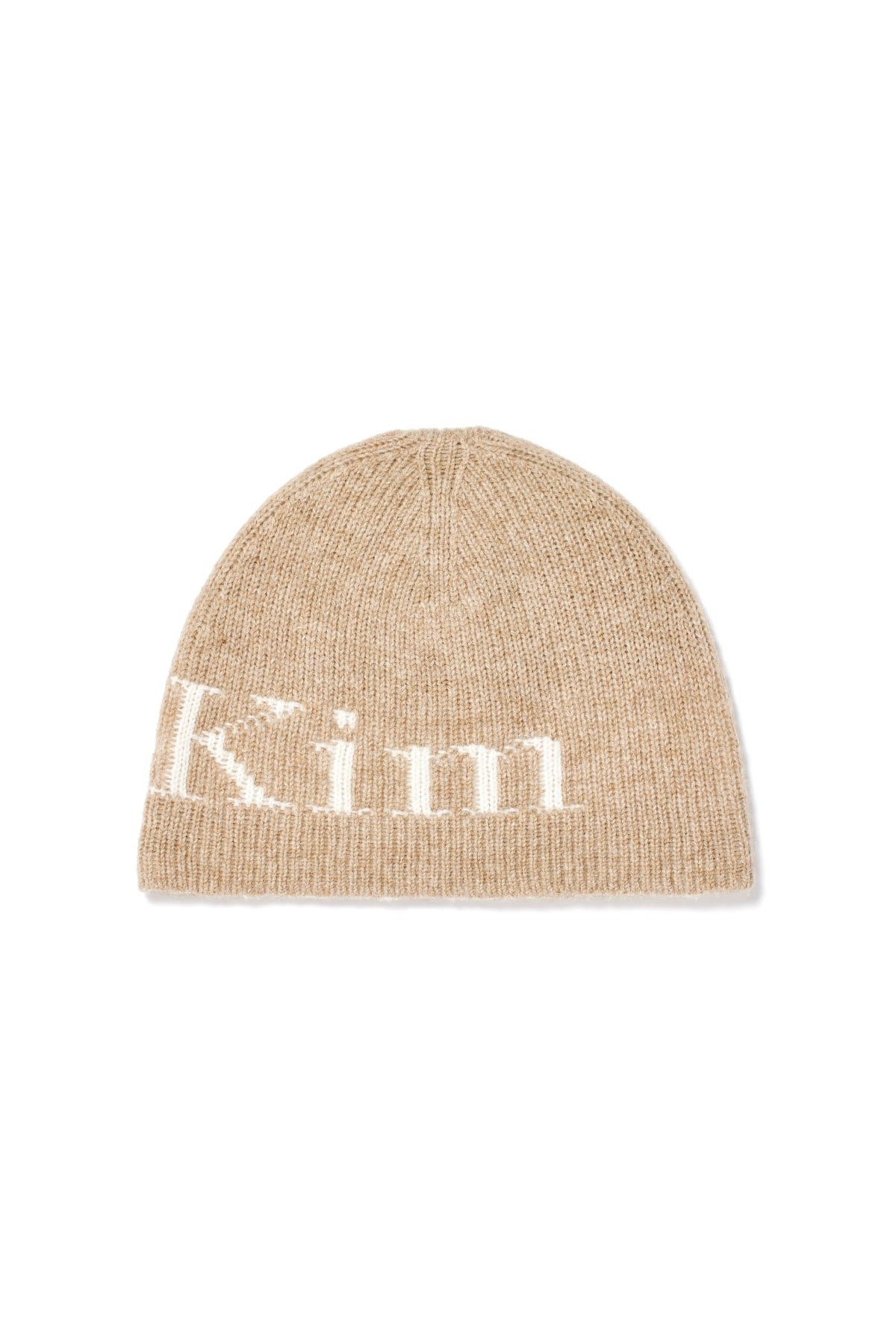 Matin Kim - Logo Jacquard Knit Beanie (Beige) product image 4 | TRAB K-Fashion Australia