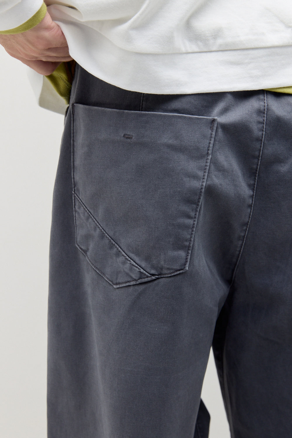 Hatchingroom - Flare Work Trousers Moleskin Washed (Graphite) product image 12 | TRAB K-Fashion Australia