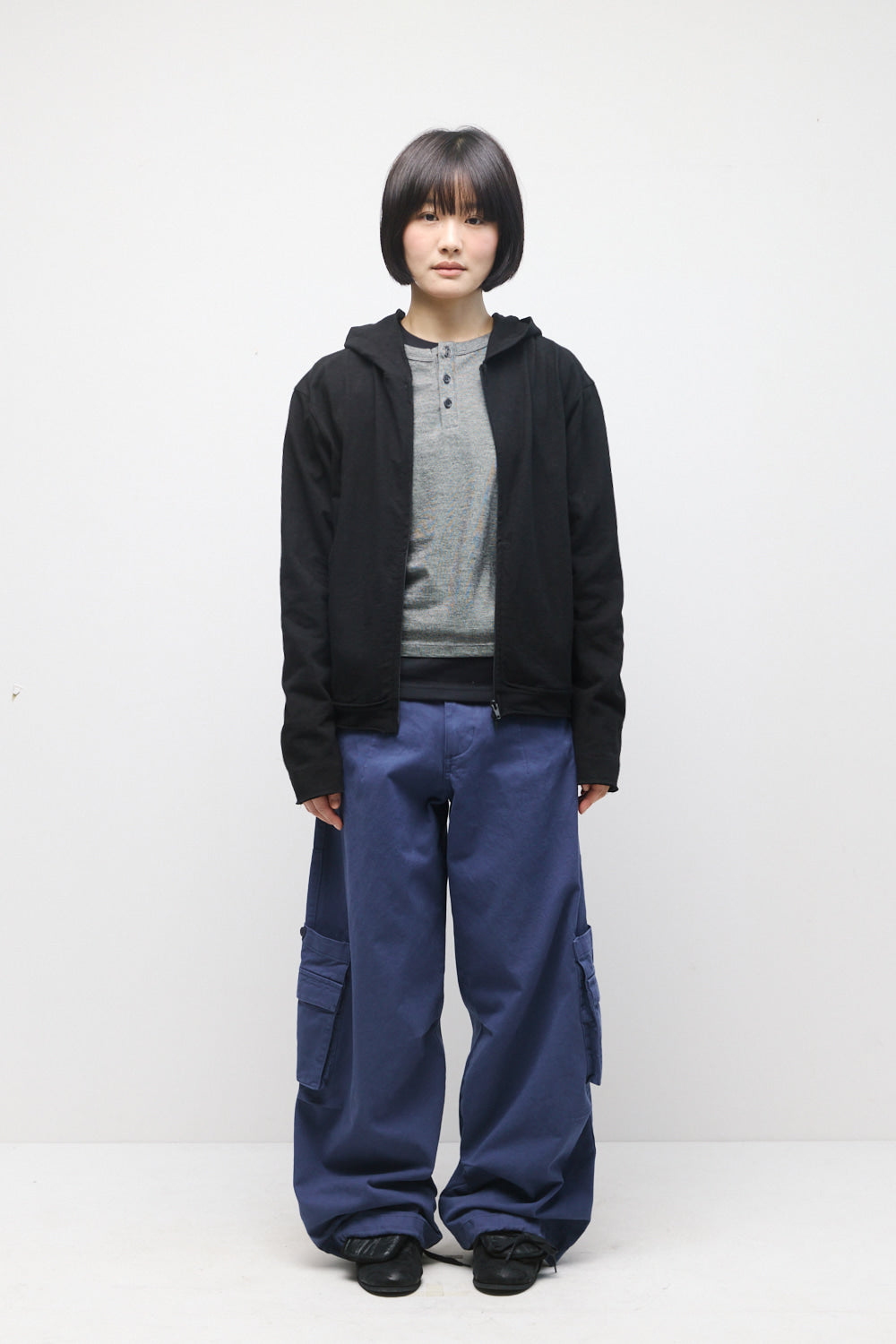 Hatchingroom - Rough Hoodie Slub (Black) product image 4 | TRAB K-Fashion Australia