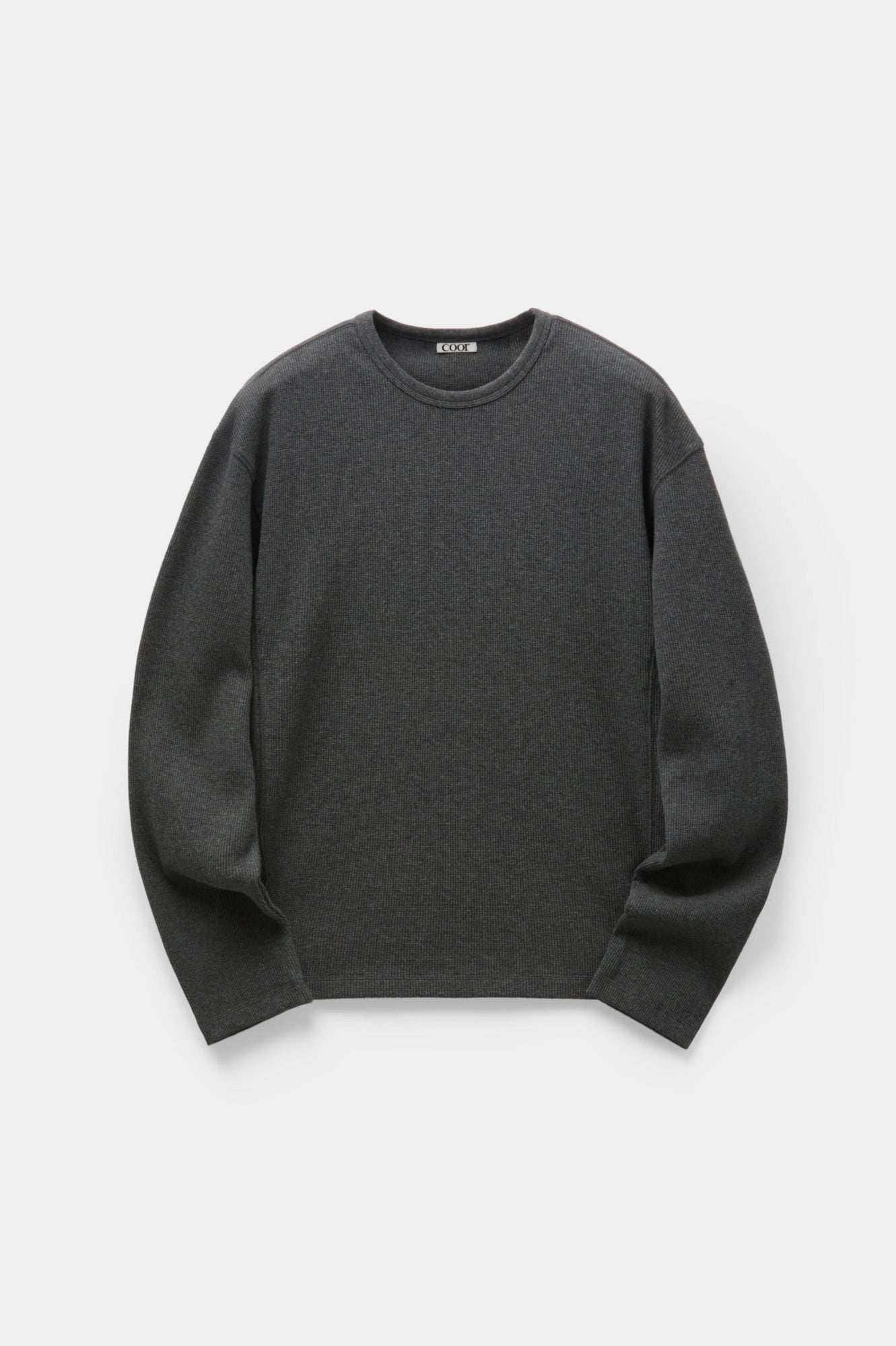 Coor - Regular Fit Waffle Long Sleeve (Charcoal) product image 1 | TRAB K-Fashion Australia