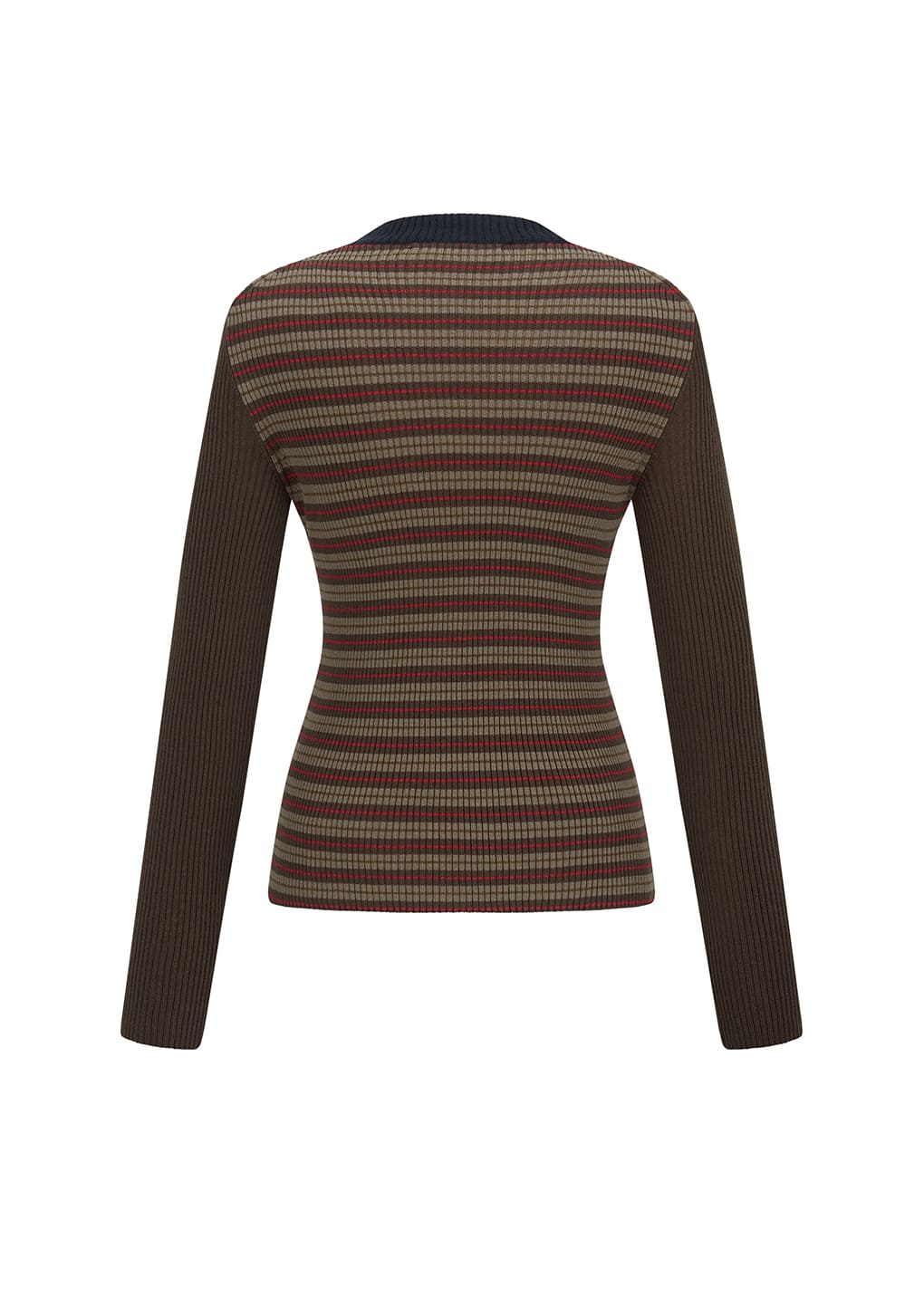 Amomento - stripe round knit (Brown) product image 6 | TRAB K-Fashion Australia