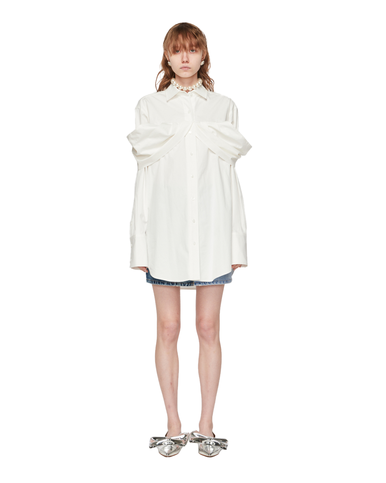 Kimhe Kim - Reformed Long Shirt (White) product image 1 | TRAB K-Fashion Australia