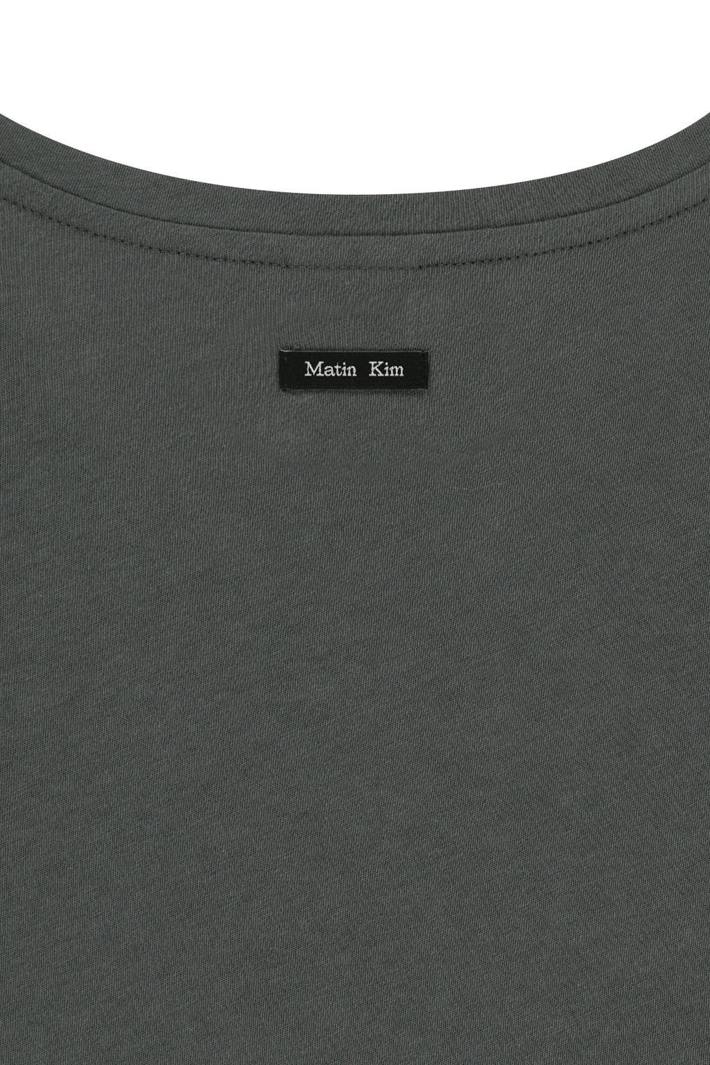Matin Kim - Label Point U Neck Top (Charcoal) product image 5 | TRAB K-Fashion Australia