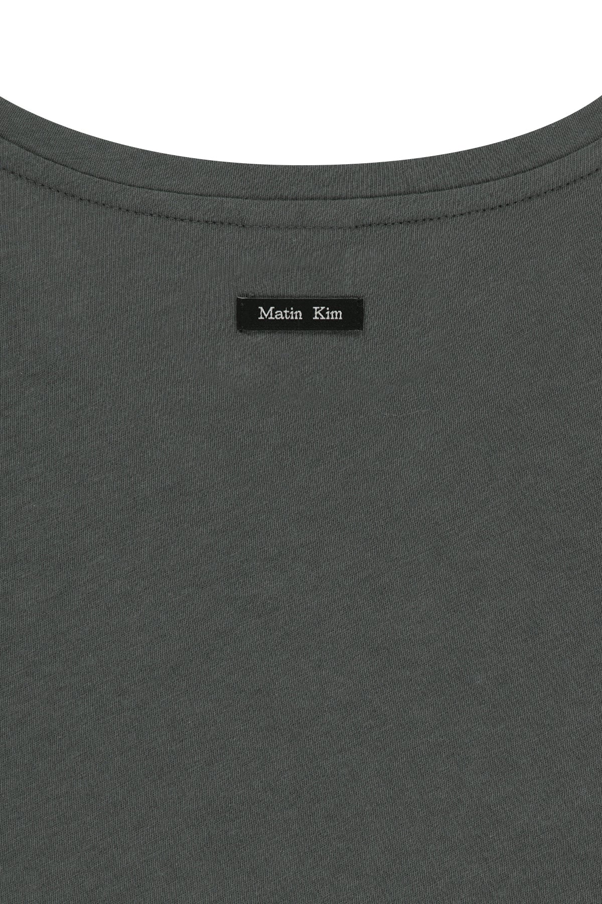 Matin Kim - Label Point U Neck Top (Charcoal) product image 5 | TRAB K-Fashion Australia