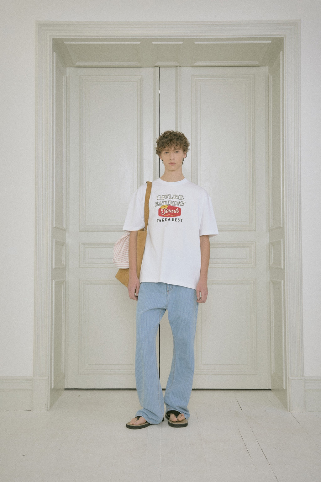 Stu - Embo Stripe Denim Pants Light (Blue) product image 5 | TRAB K-Fashion Australia