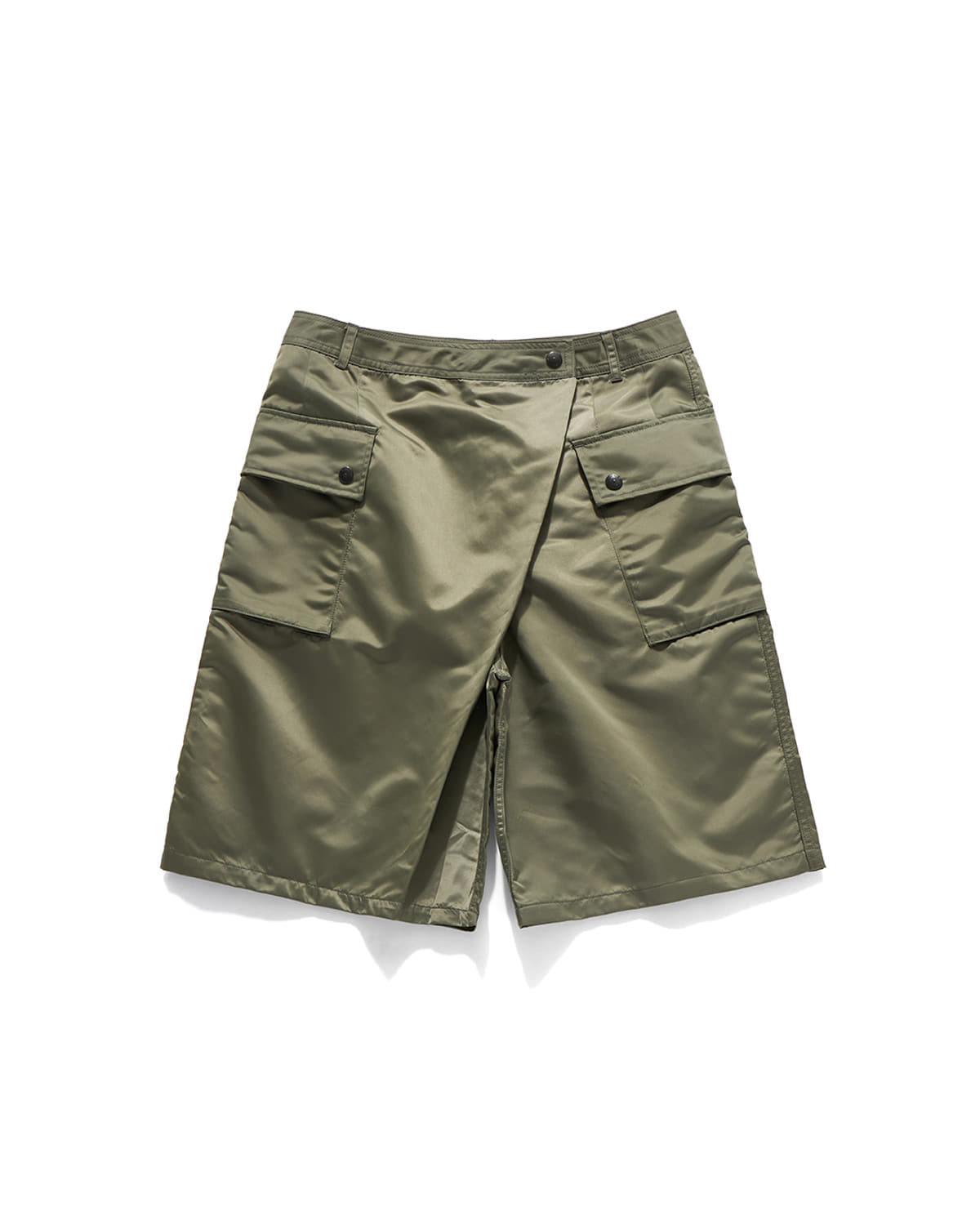 Eastlogue - Wrapround Mil Skirt Shorts (Olive) product image 3 | TRAB K-Fashion Australia