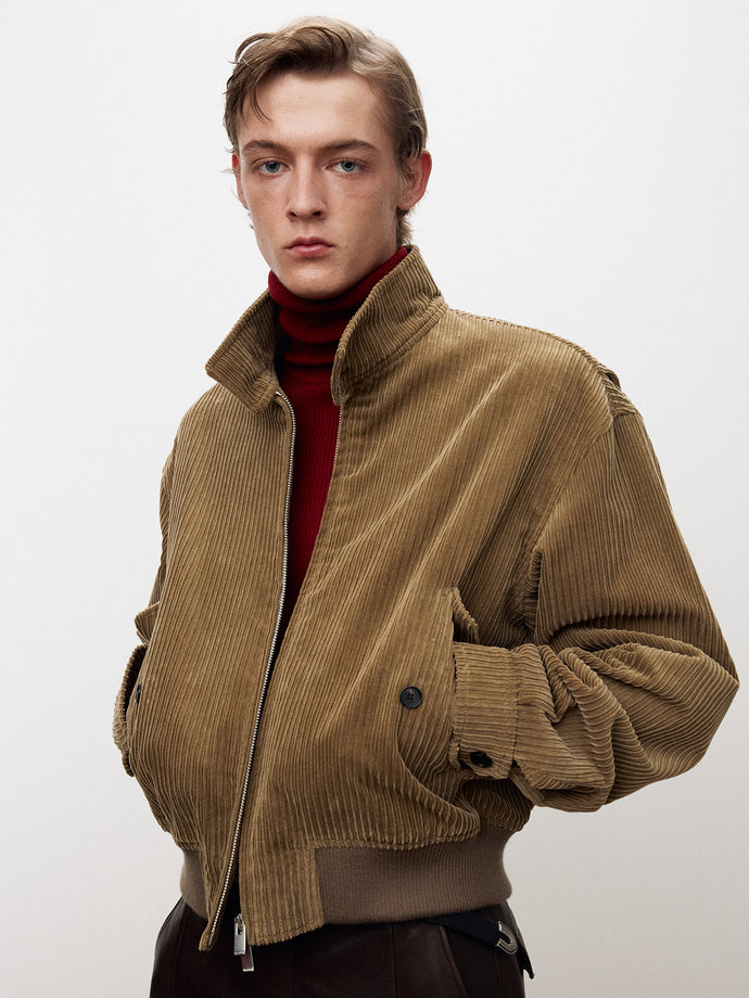 Tonywack - Italian Corduroy Harrington Jacket (Beige Khaki) product image 1 | TRAB K-Fashion Australia