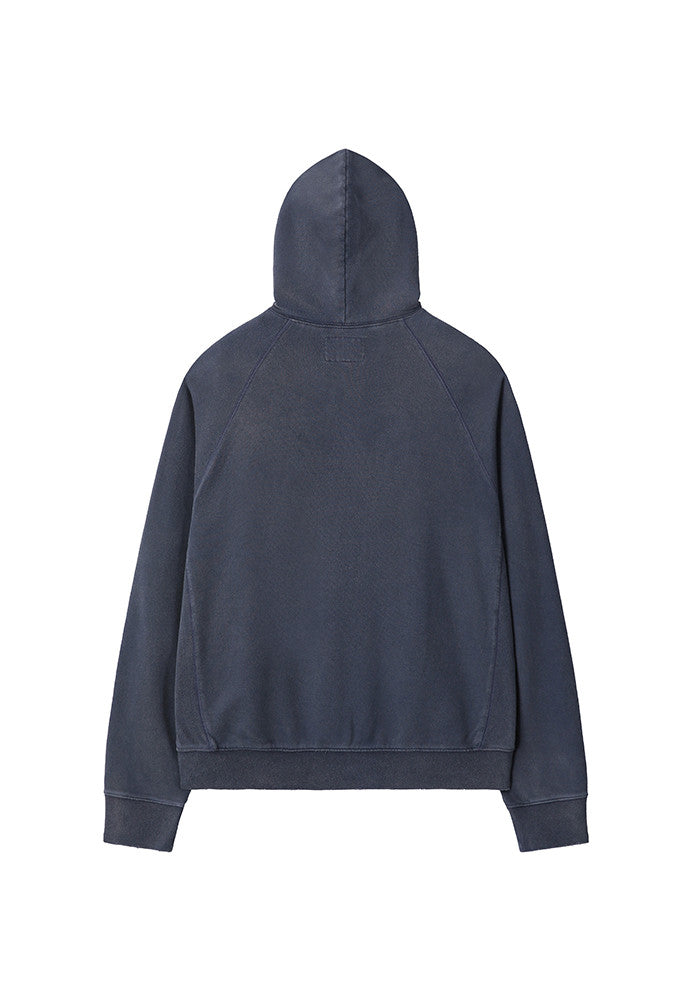 Art if acts - Garment Dyed Sweat Hooded Zip-Up (Navy) product image 7 | TRAB K-Fashion Australia