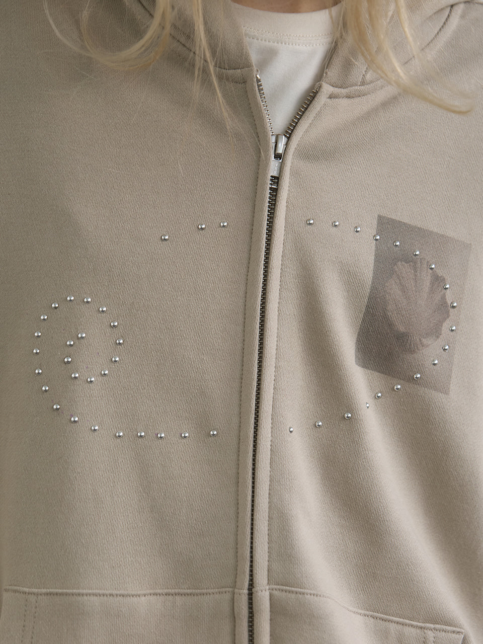 Kijun - Dusty Zip-Up Hoodie (Sand) product image 9 | TRAB K-Fashion Australia