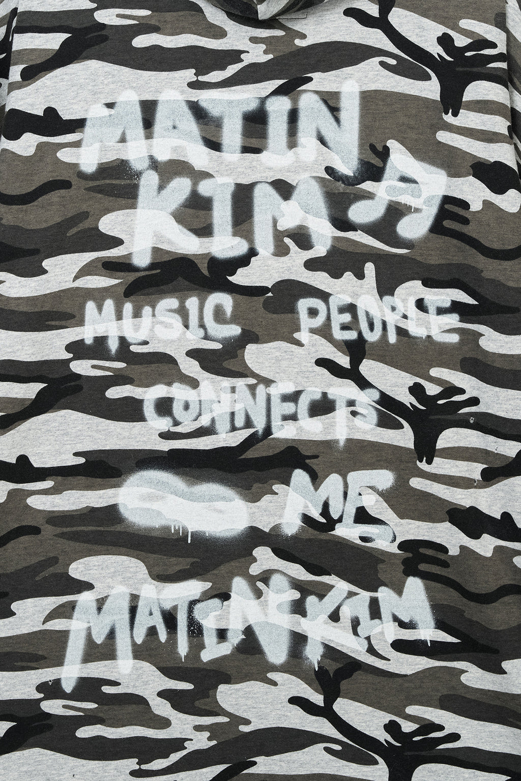 Matin Kim - Typo Artwork Camouflage Hoody (Khaki) product image 5 | TRAB K-Fashion Australia
