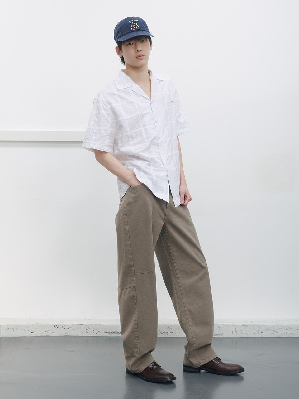 Kijun - Double Waist 5-Pocket Pants (Sand) product image 4 | TRAB K-Fashion Australia